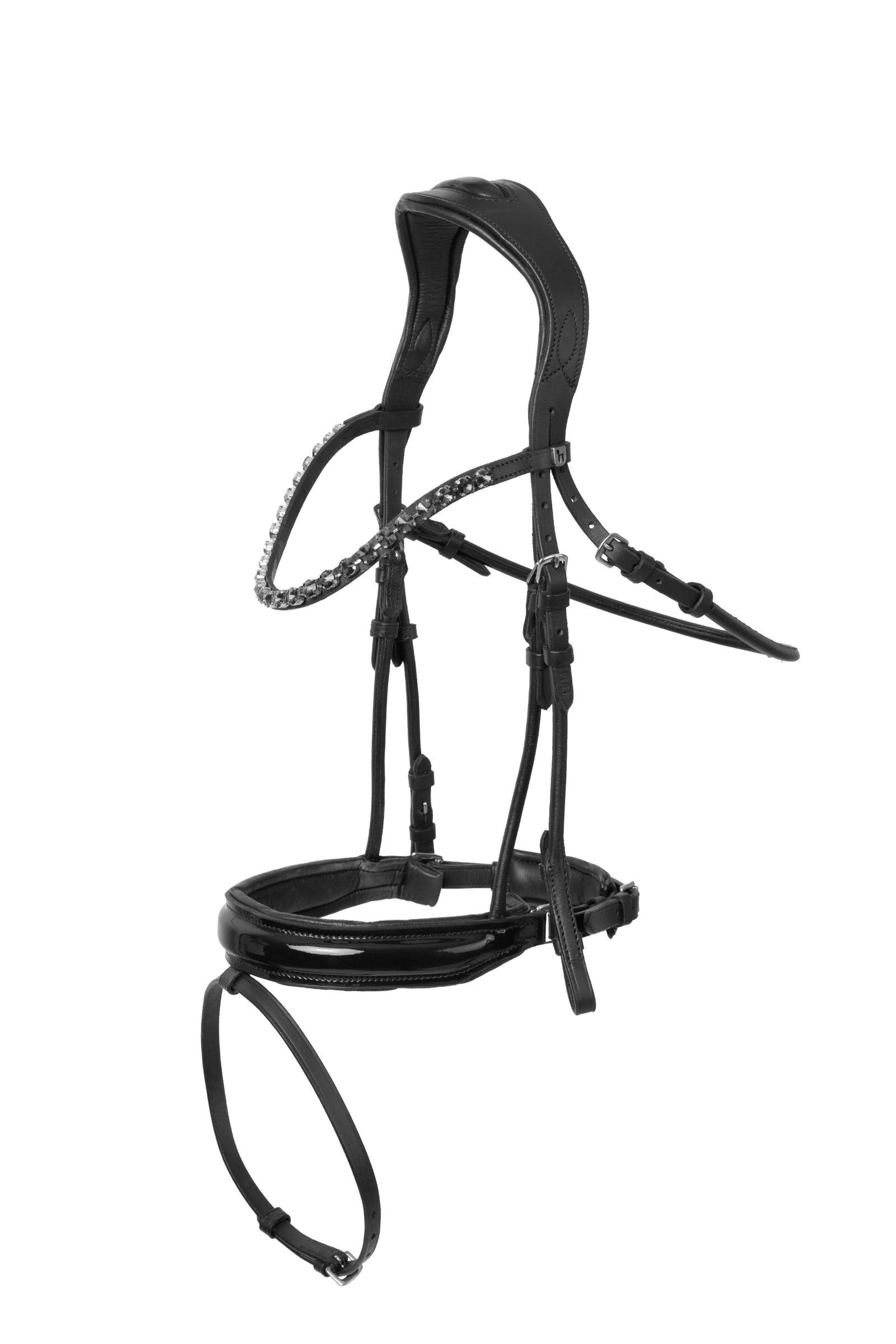 Briglia Anatomica HORZE Clermont Per Cavallo - Pelle Di Alta Qualità, Imbottitura Comfort, Nera, Misura C