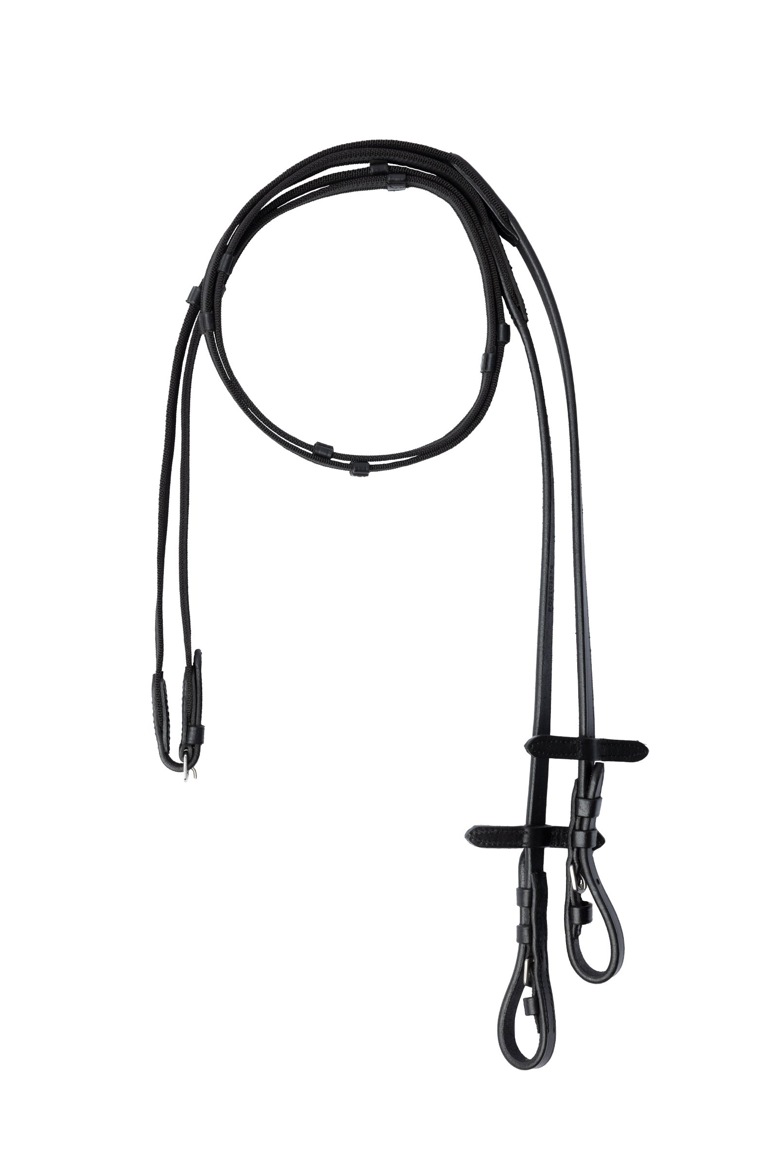 Briglia Da Caccia Equipride: Naso Intrecciato E Redini Intrecciate – Nero/Marrone – Pelle Premium