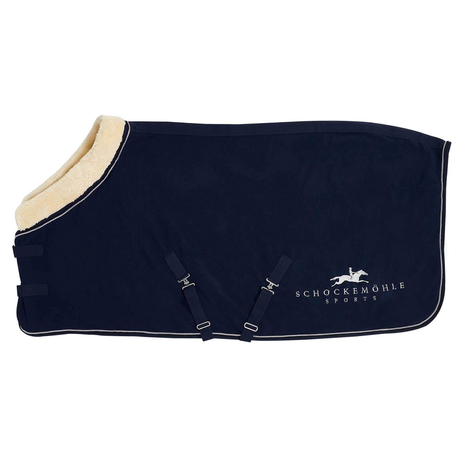 HORZE Marquess 135 - Coperta In Pile Per Cavallo, Colore Blu, Morbida E Calda, Con Chiusure Velcro E Cordoncino Per Coda - 2