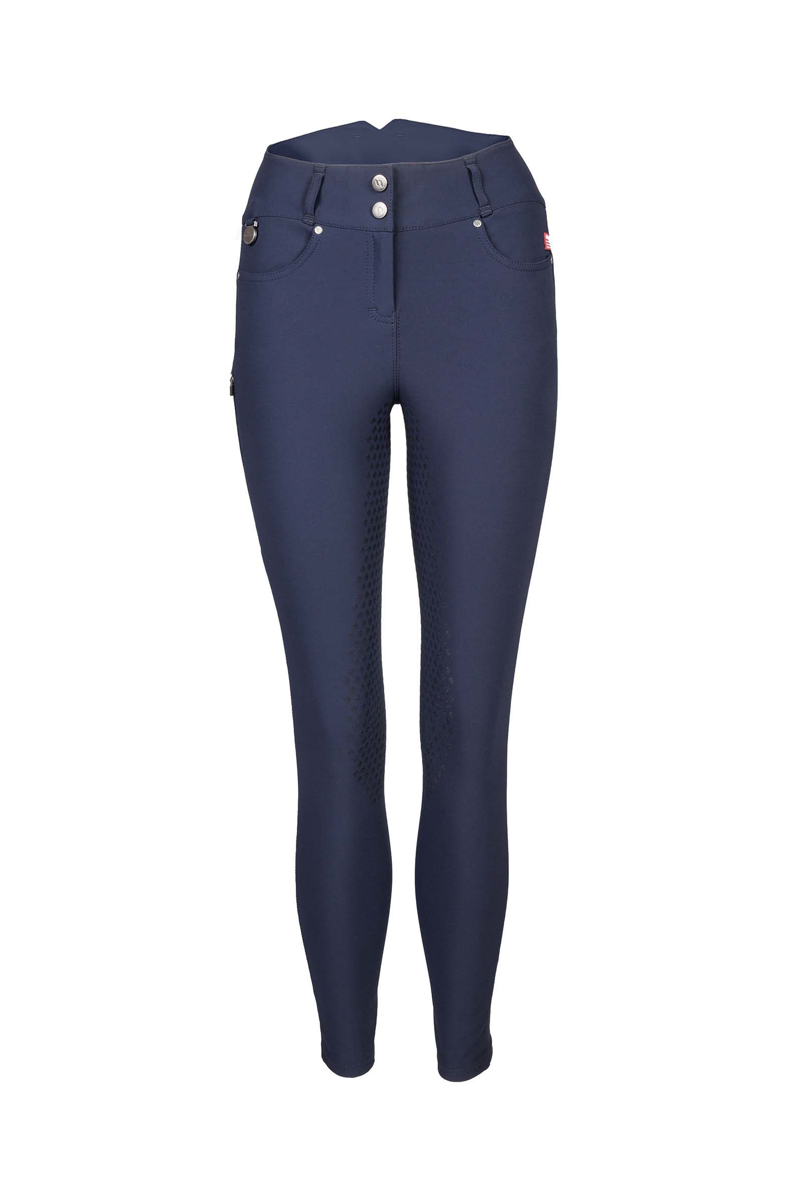 Pantaloni Da Equitazione Perdonna Modello Amaranto In Tessuto Tecnico Micronylon Con Toppe Al Ginocchio In Silicone Tattini 49721777