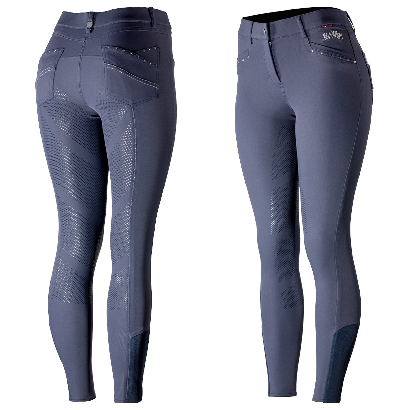Horze Mia Pantaloni Da Equitazione Termici Invernali Donna – Full Seat In Silicone, Fodera In Pile, Vita Alta, Colore Nero, Taglia Comoda, Lavabili In Lavatrice