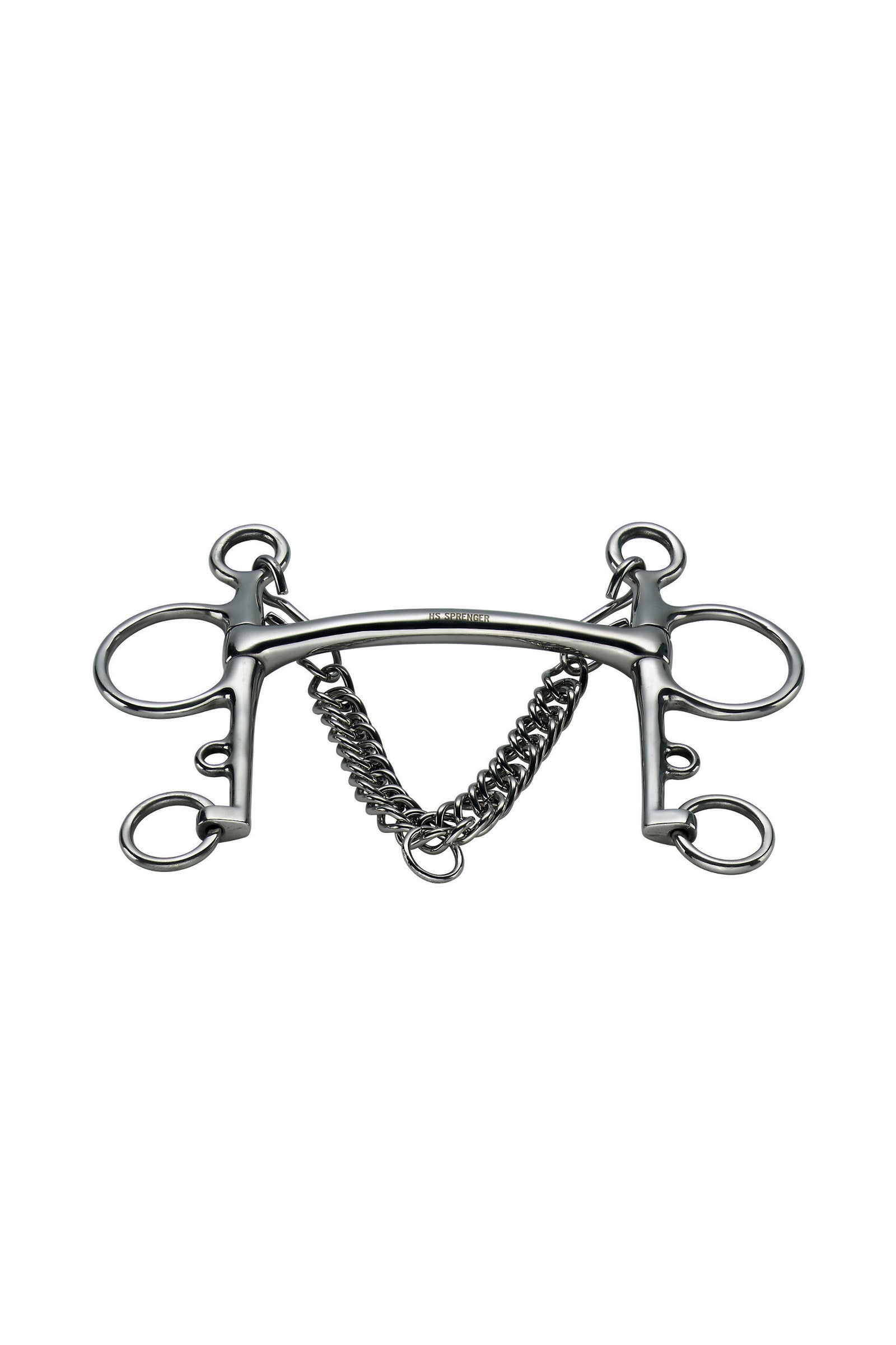 Sprenger Morso Pelham con imboccatura Mullen curvo, in acciaio inossidabile Boccaglio