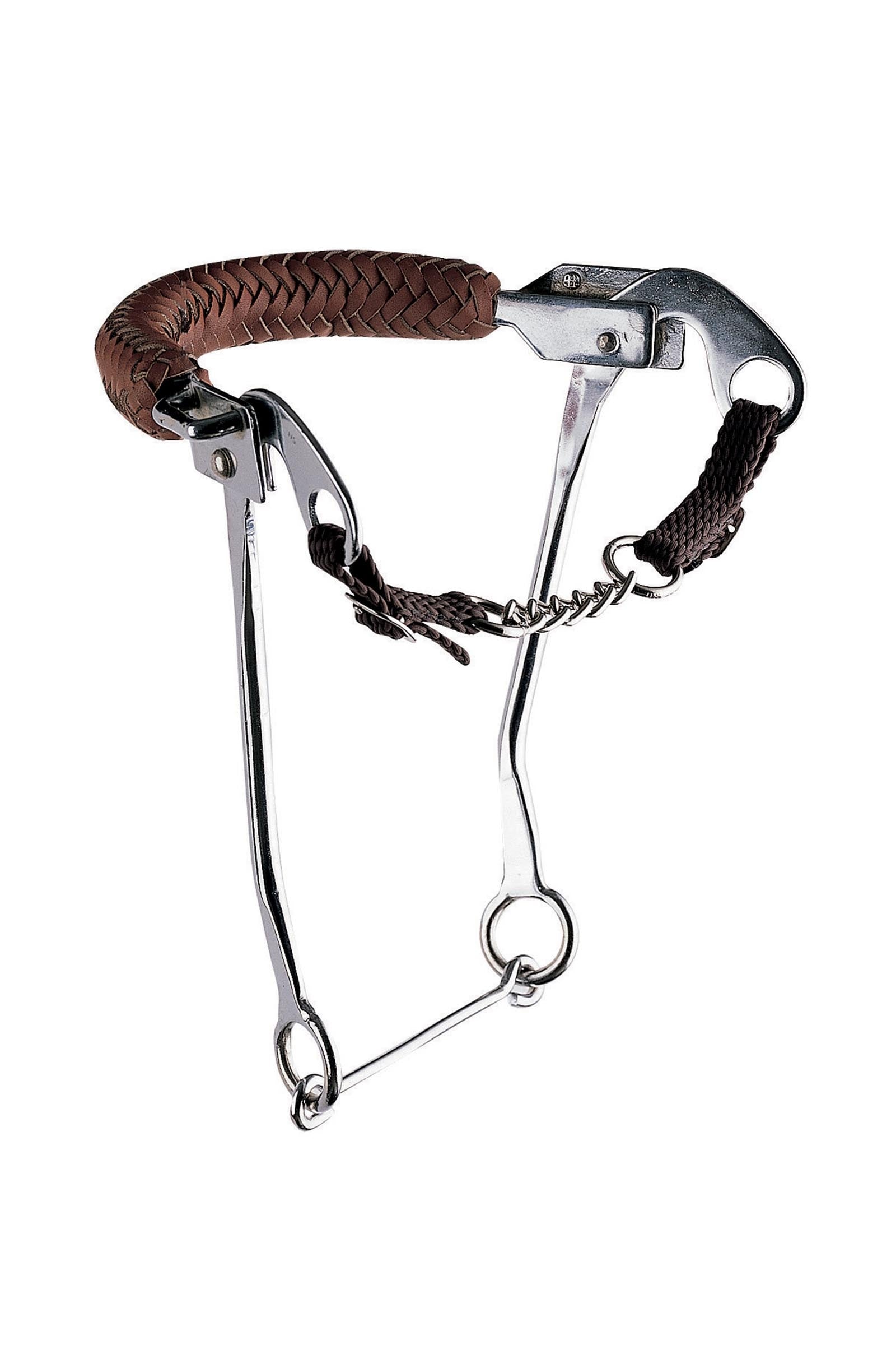 Sprenger hackamore con catena, acciaio inox aste 35 cm Boccaglio