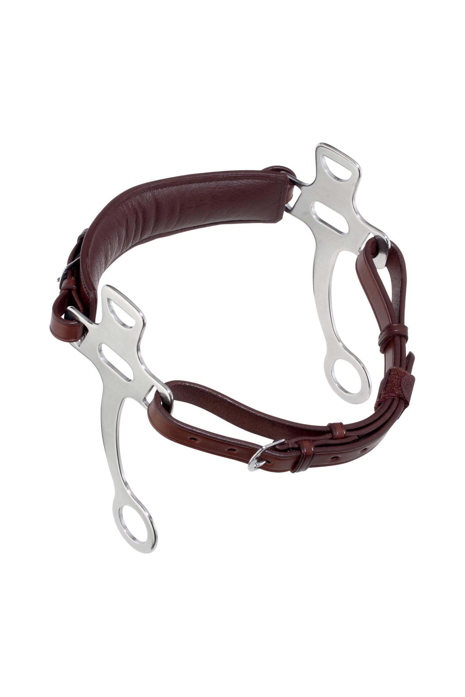 Sprenger hackamore pony con catenella in cuoio, aste acciaio inox 19 cm Boccaglio