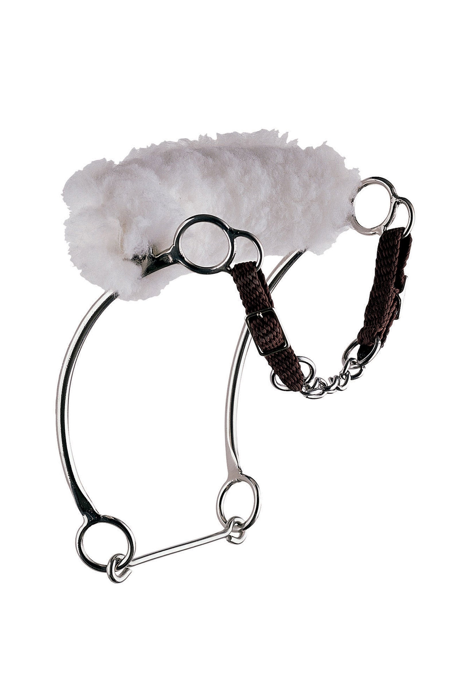 Sprenger hackamore combinato, con capezzina rivestita, acciaio inox Boccaglio