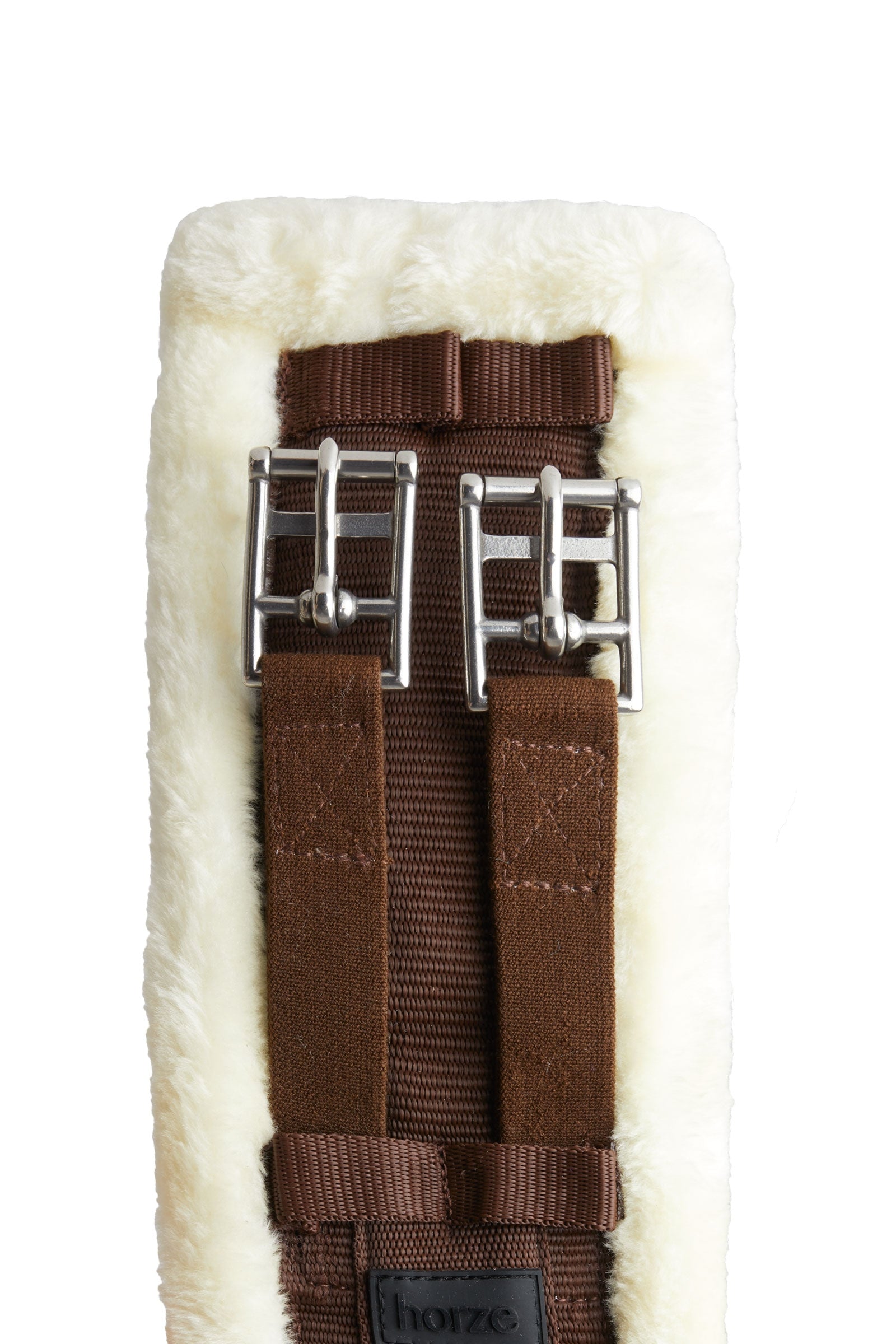 Horze Tartu Neoprene Dressage Girth with Fixed Faux Fur Saddles, Girths & Stirrups