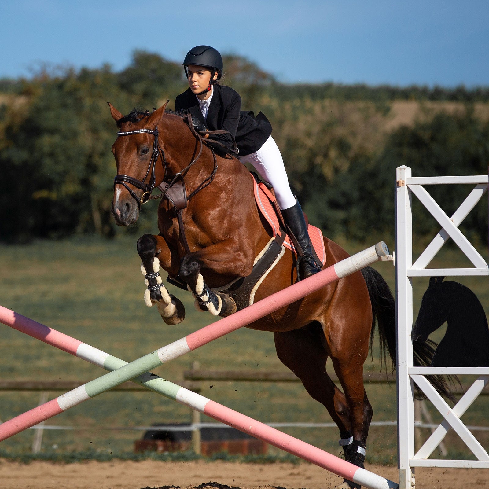 Horze Atlanta Stud Guard Girth with pile lining Saddles, Girths & Stirrups