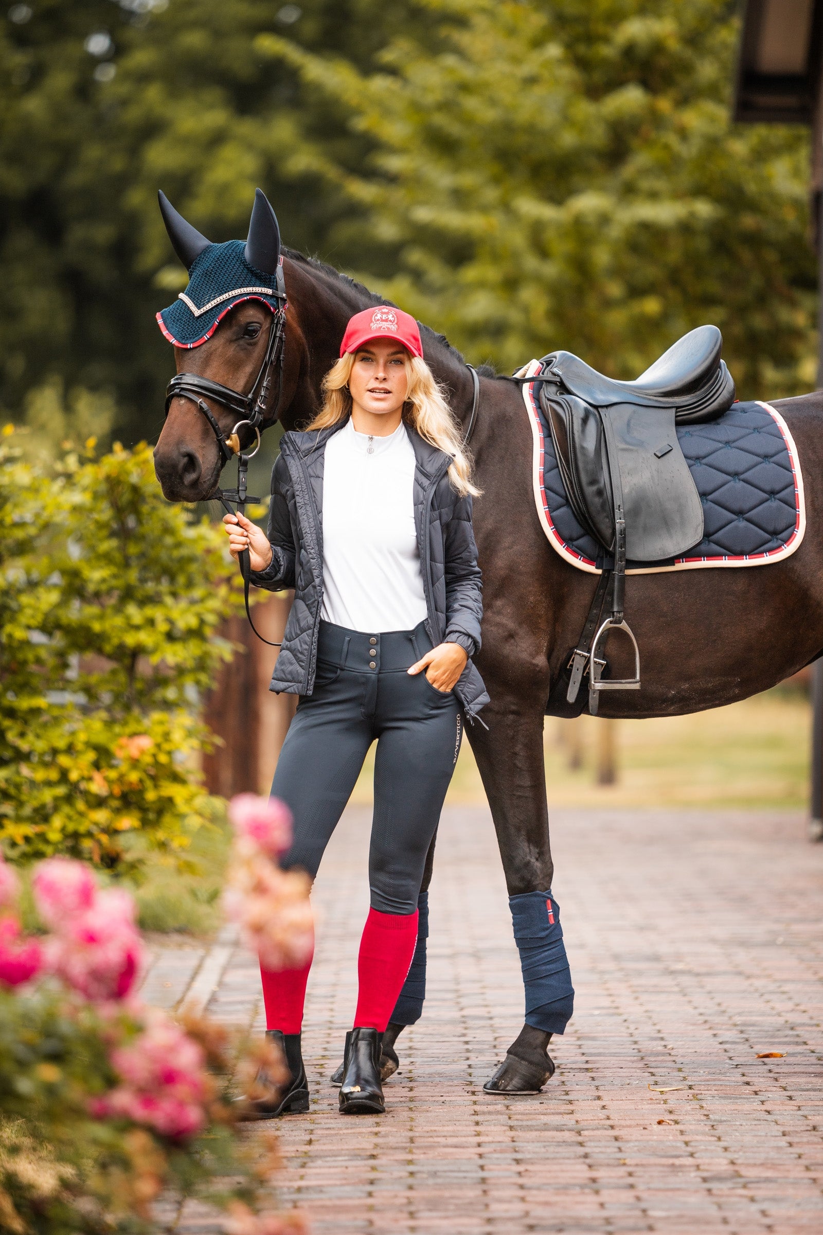 B Vertigo Amory Dressage Saddle Pad with Monogram Embroidery Saddle Pads