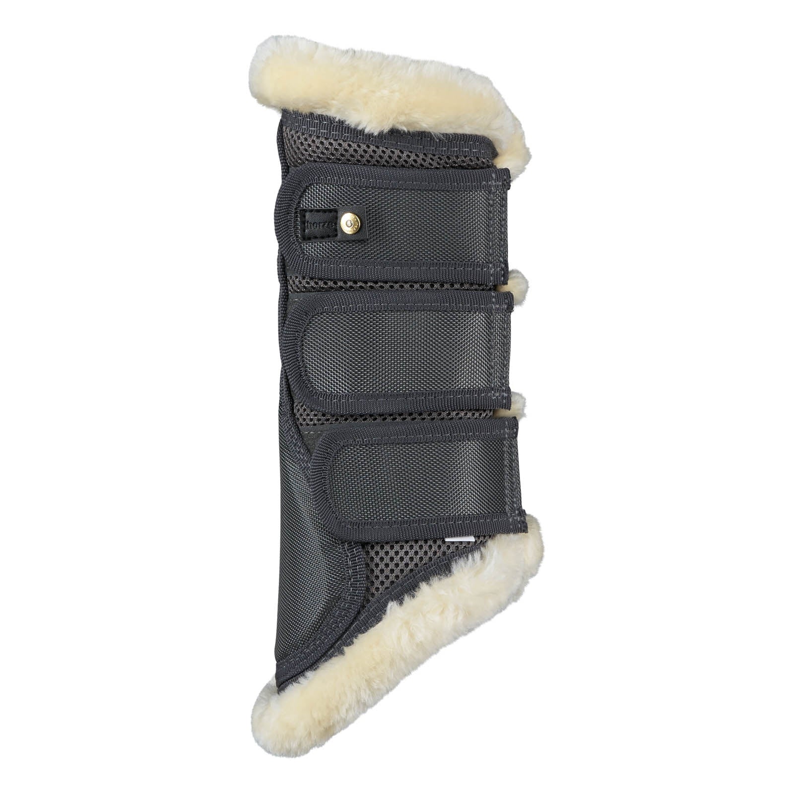 Horze Lincoln Brushing Boots with Fur Leg Protection & Hoof Protection for Horses