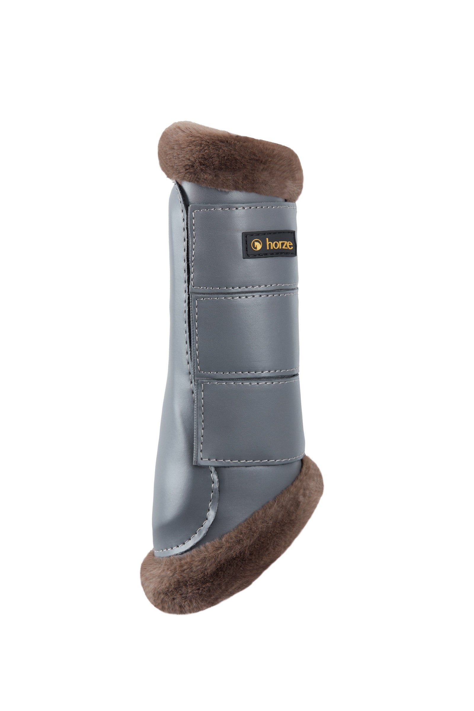 Horze Houston Brushing Boots with Faux Fur Lining Leg Protection & Hoof Protection for Horses