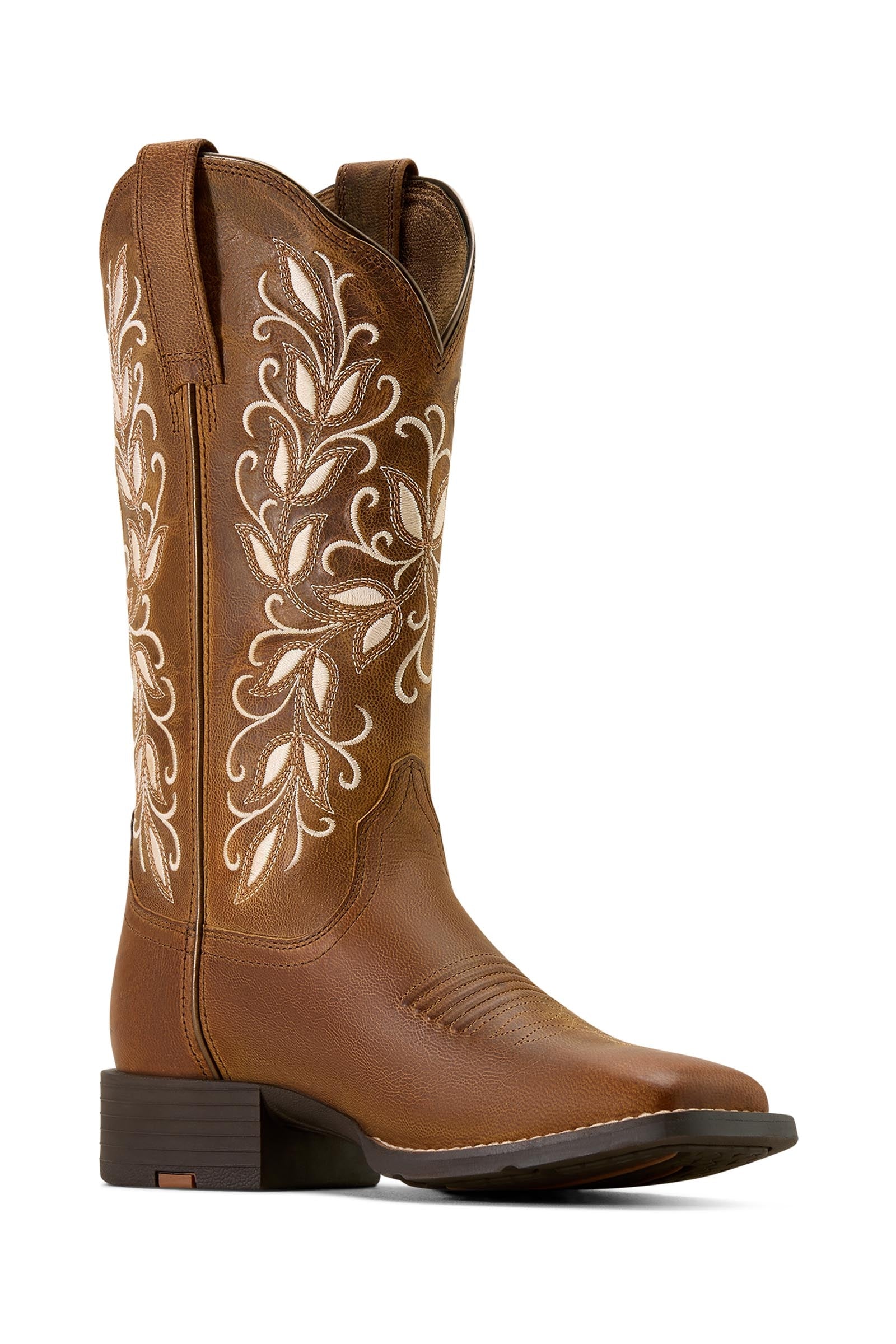 Ariat Women's Round Up Holly Wide Square Toe Western Boots Calzature