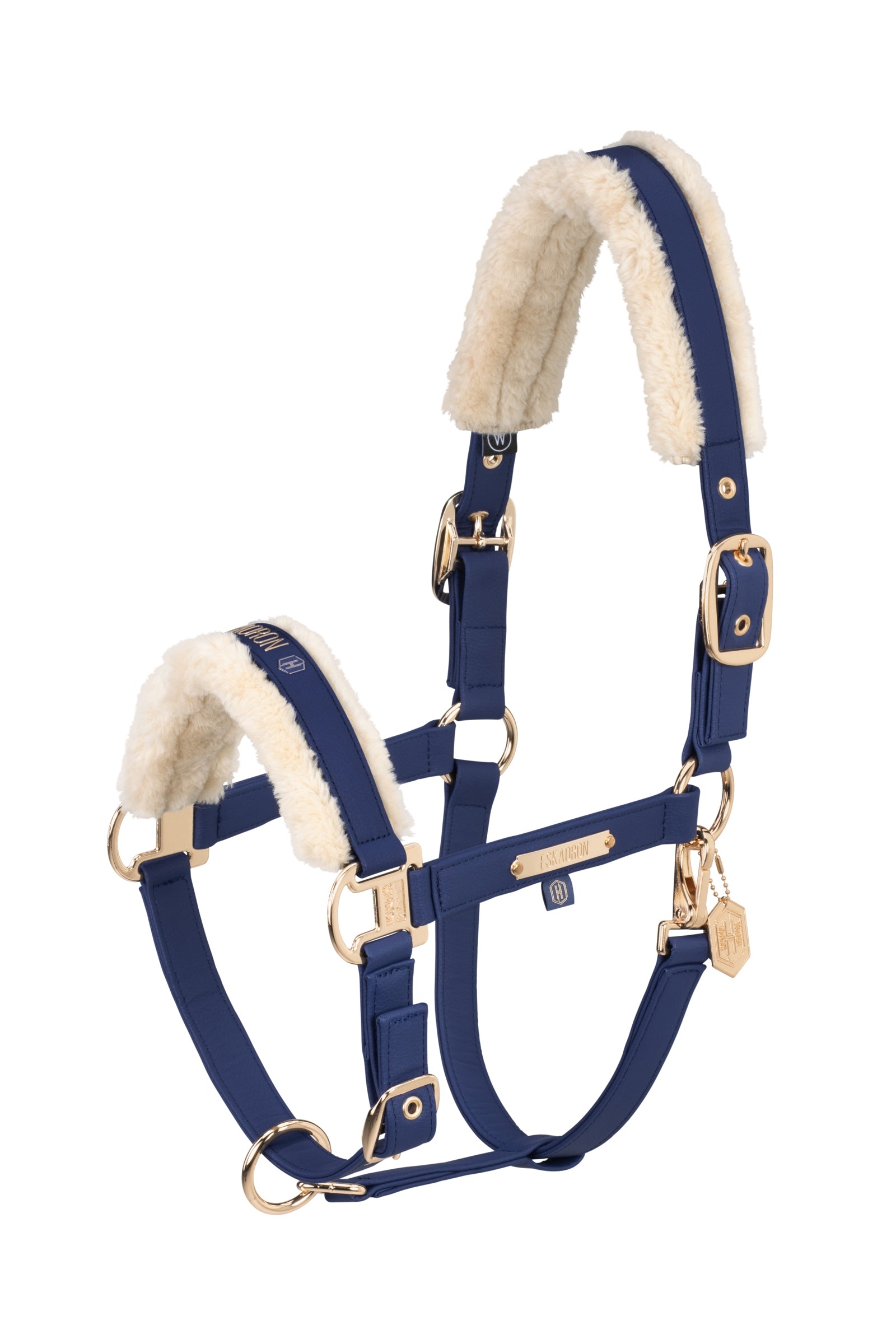 Eskadron Heritage AW24 Capezza in pelle sintetica con Double Pin e pelliccia sintetica Cavezze e guinsagli