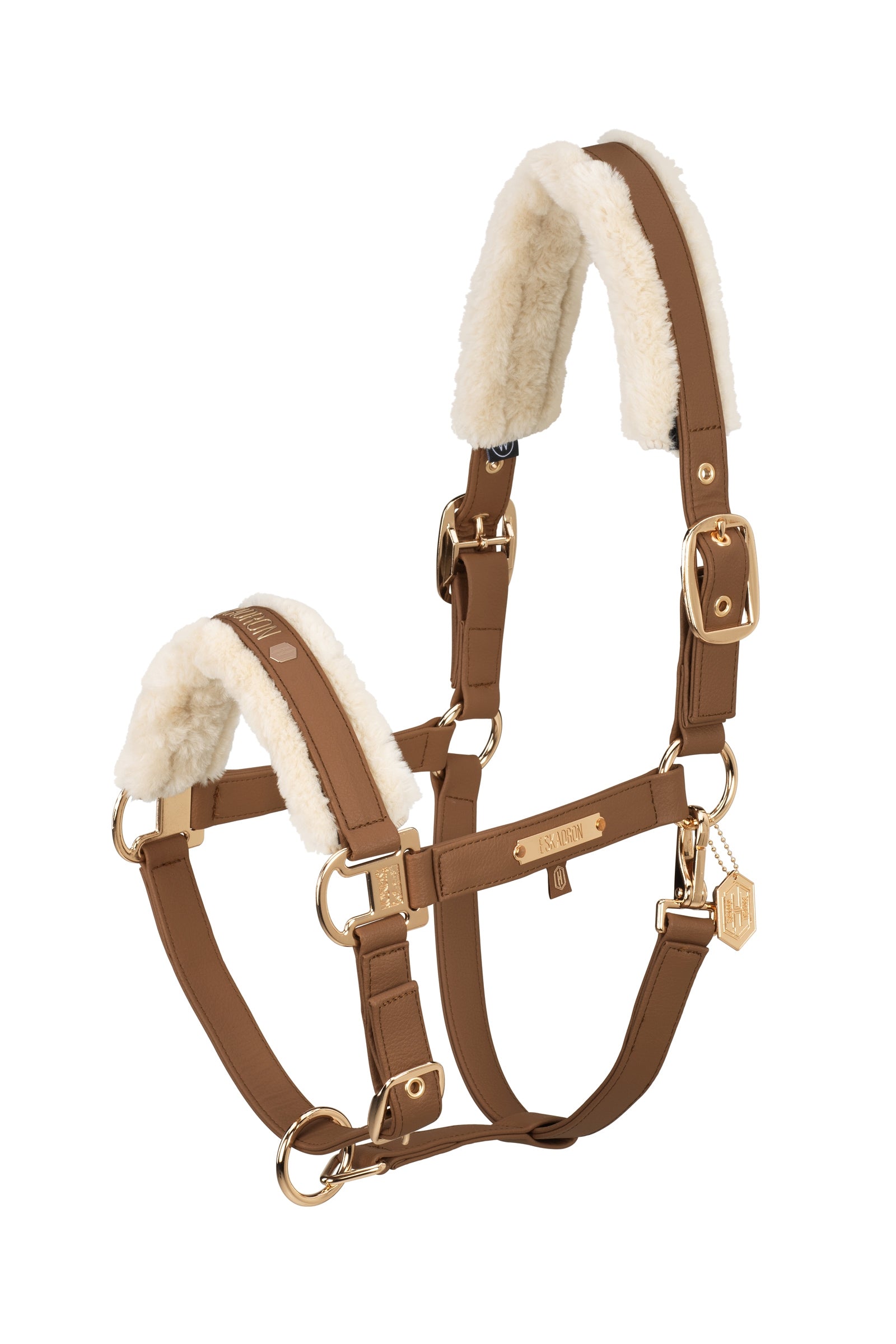 Eskadron Heritage AW24 Capezza in pelle sintetica con Double Pin e pelliccia sintetica Cavezze e guinsagli