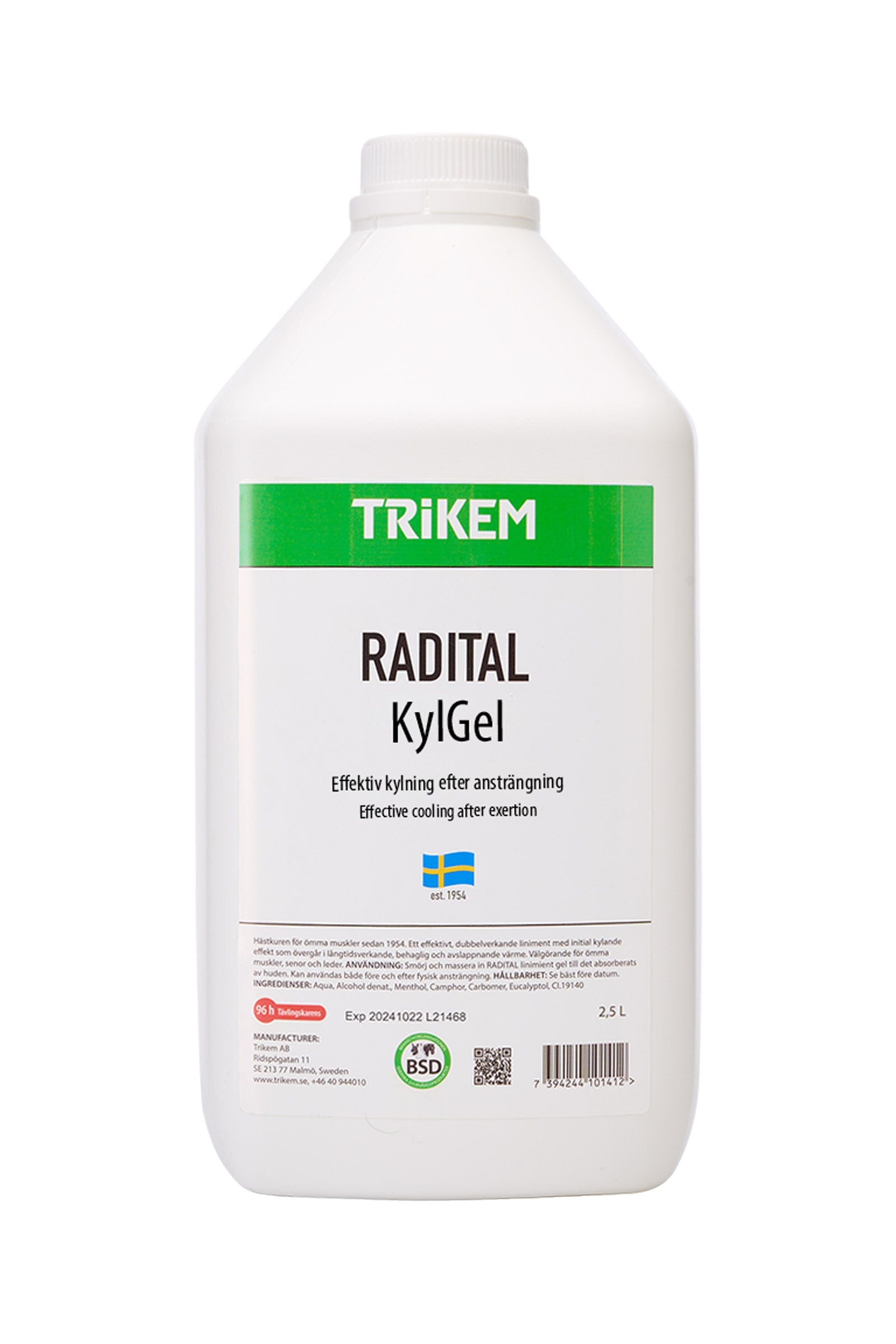 Trikem Radital gel rinfrescante, 2,5 litri Prodotti per la salute