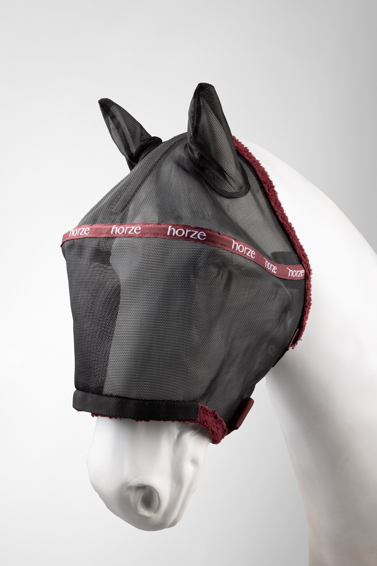 Horze Maschera antimosche con bordo metallizato Protezione antimosche per cavalli