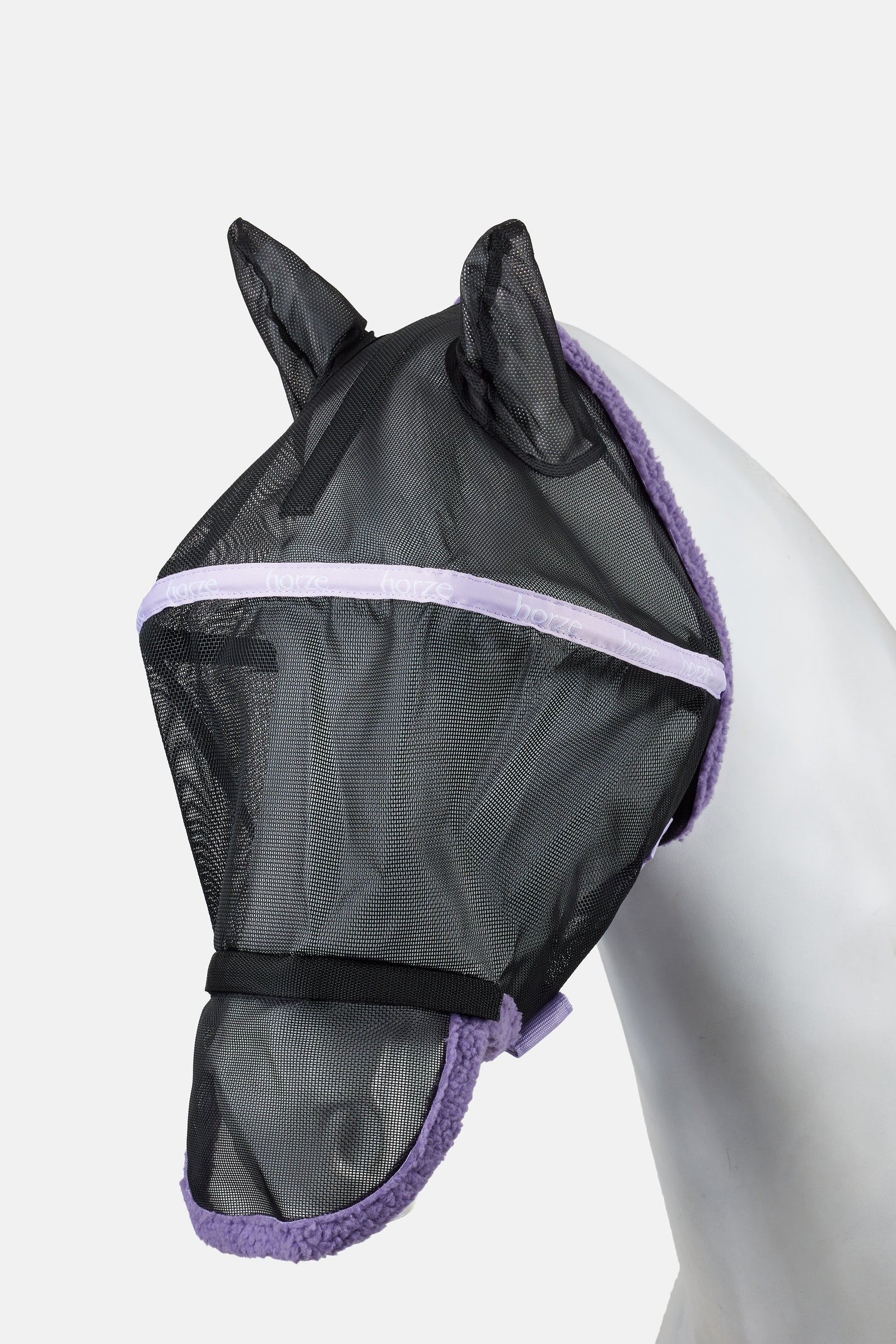 Horze Maschera antimosche con bordo metallizato Protezione antimosche per cavalli