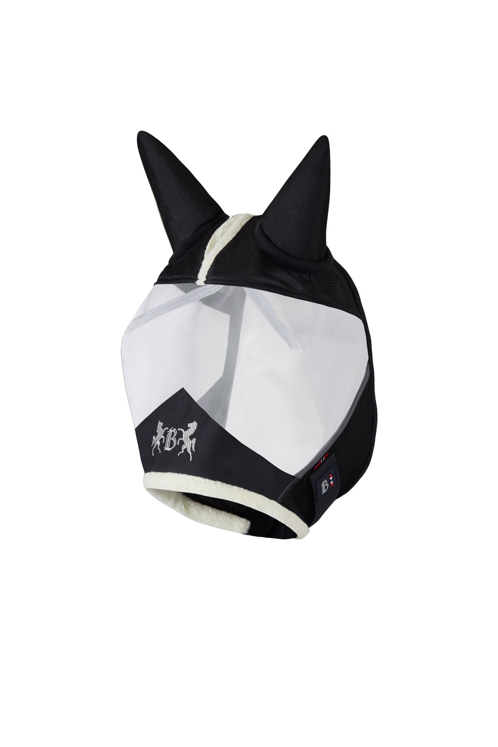 B Vertigo Delux Maschera antimosche con pelliccia ecologica Protezione antimosche per cavalli