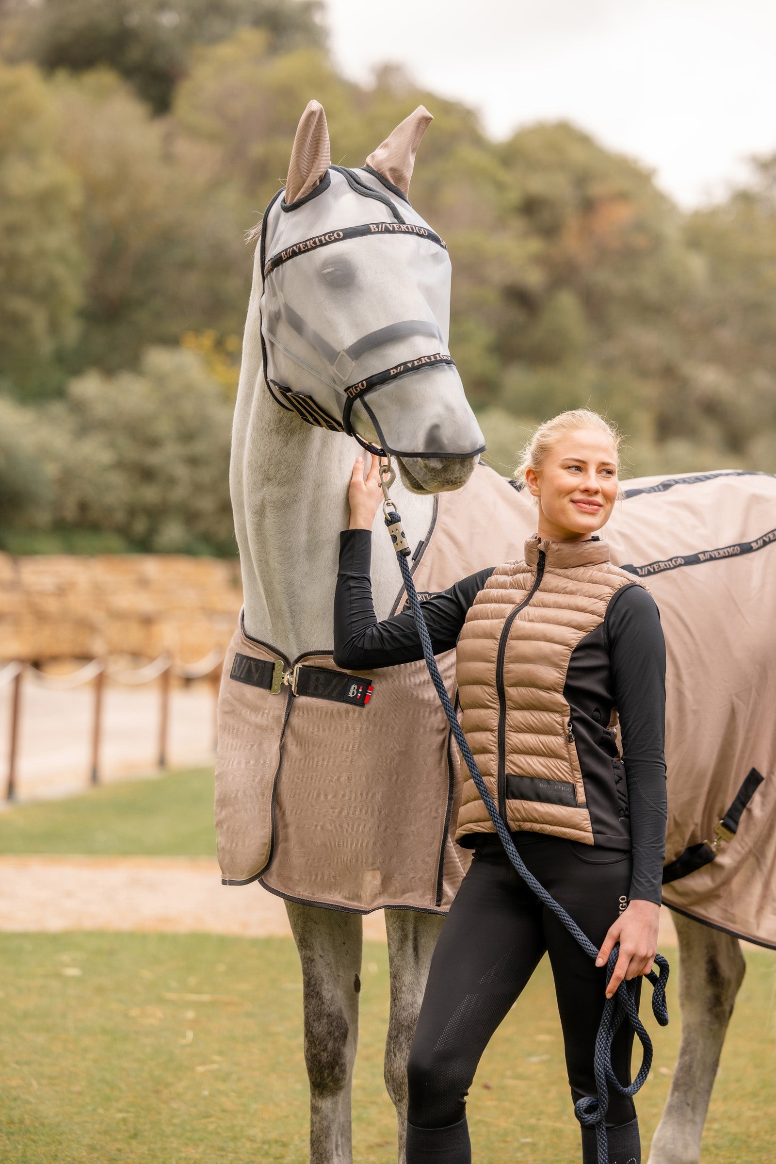 B Vertigo Wire Fly Mask Antifly Protection for Horses