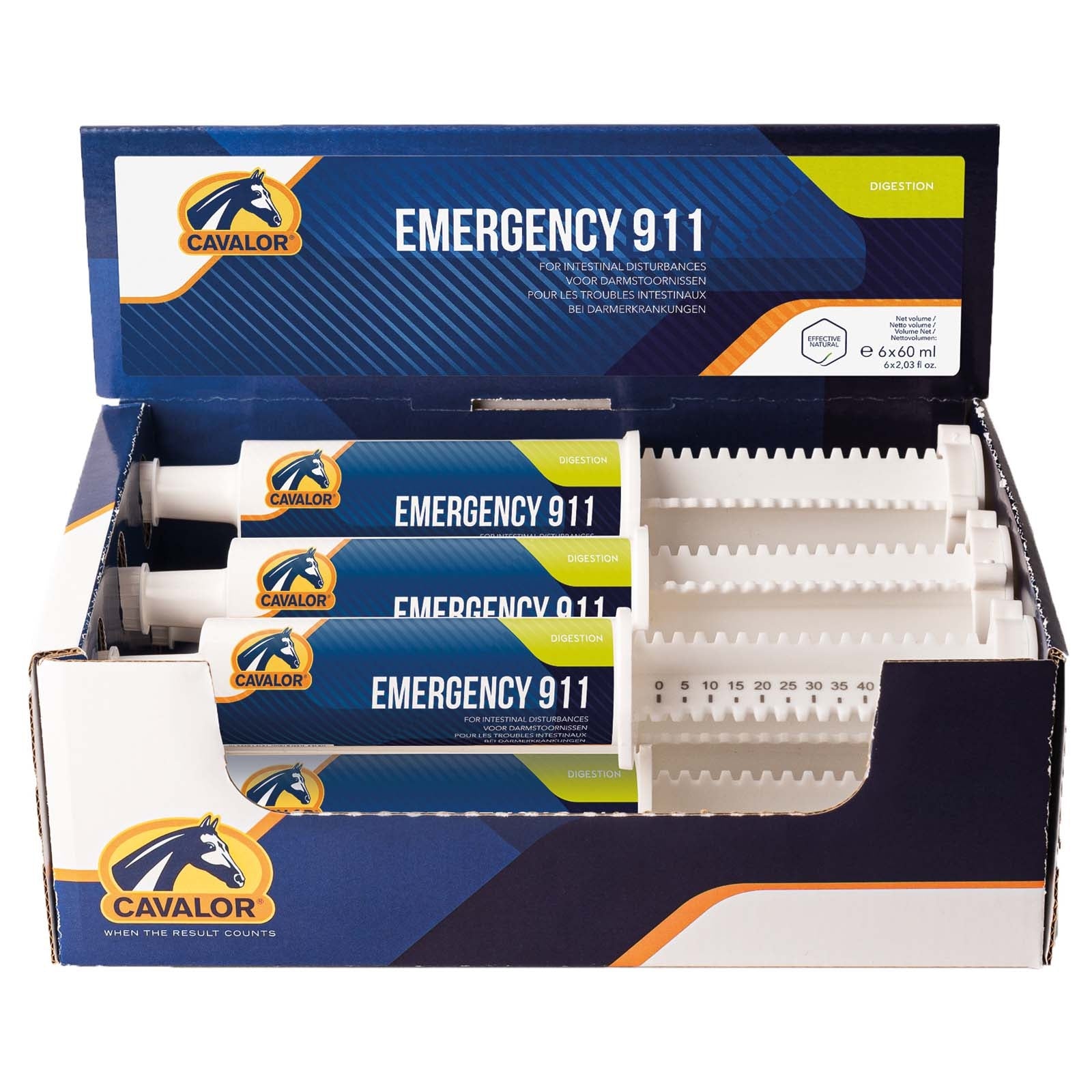 Cavalor Emergency 911 Box Paste, Integratore per la digestione, 6 x 60 ml Horse Feed & Nutrition