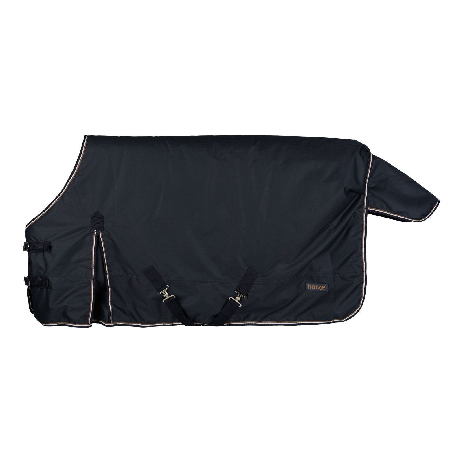 HORZE Pony Glasgow Coperta Pesante Invernale 300g - Blu Scuro - Impermeabile E Traspirante Per Pony - Con Fibbie E Cinghie A X