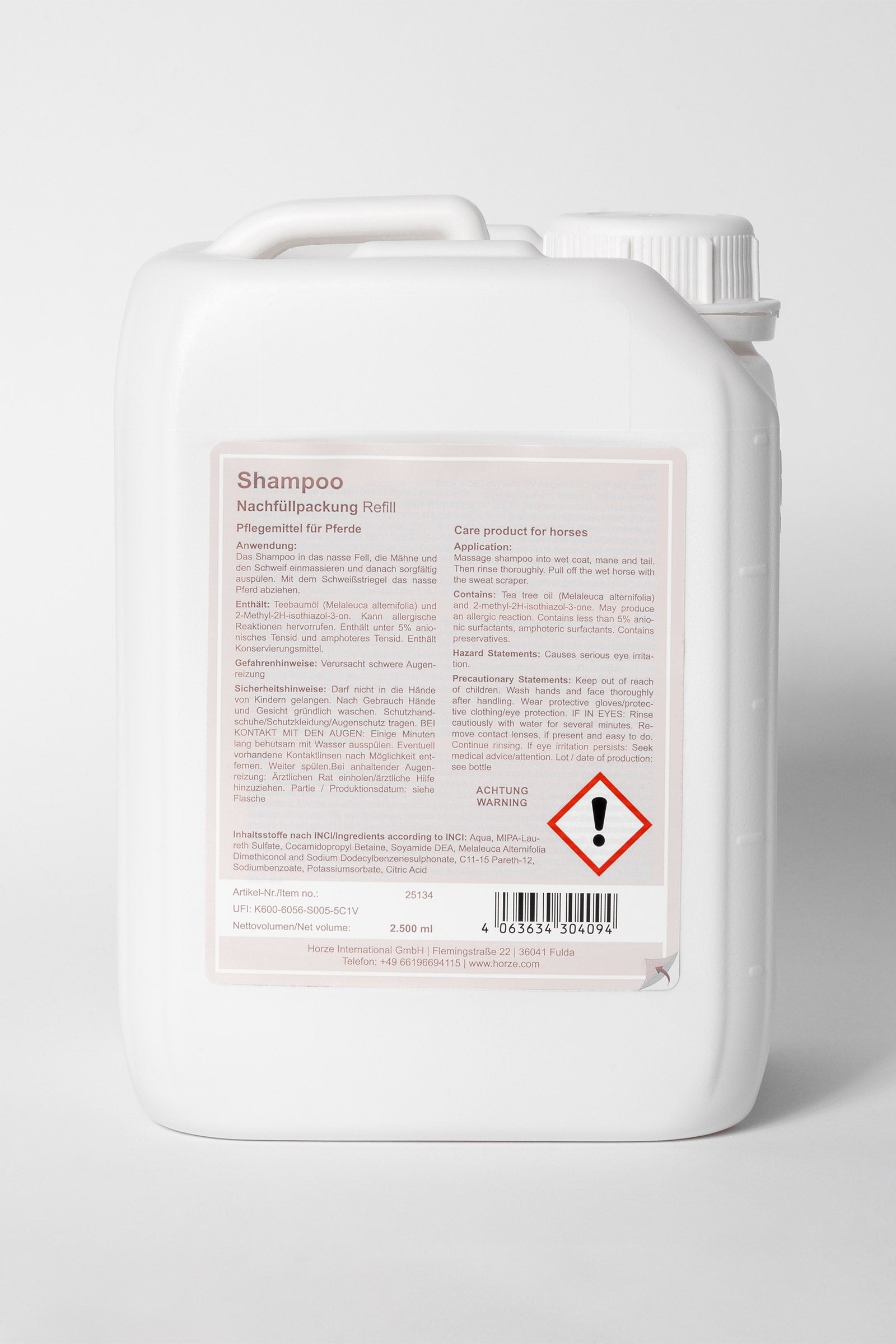 Horze Tea Tree Oil Shampoo Refill, 2.5l Horse Health Care