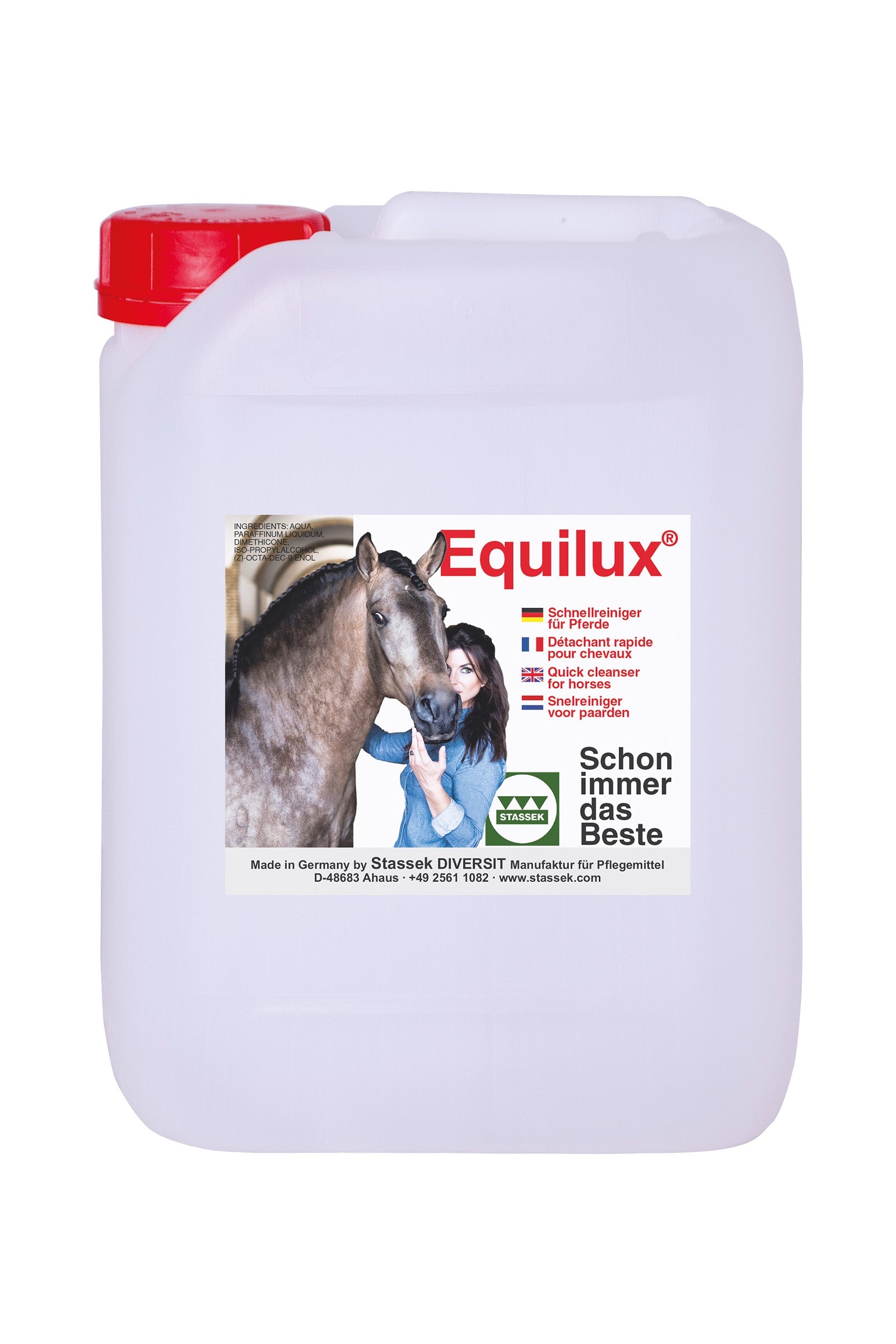 Stassek Equilux Detergente rapido per tanica per cavalli, 5 litri Prodotti per la salute