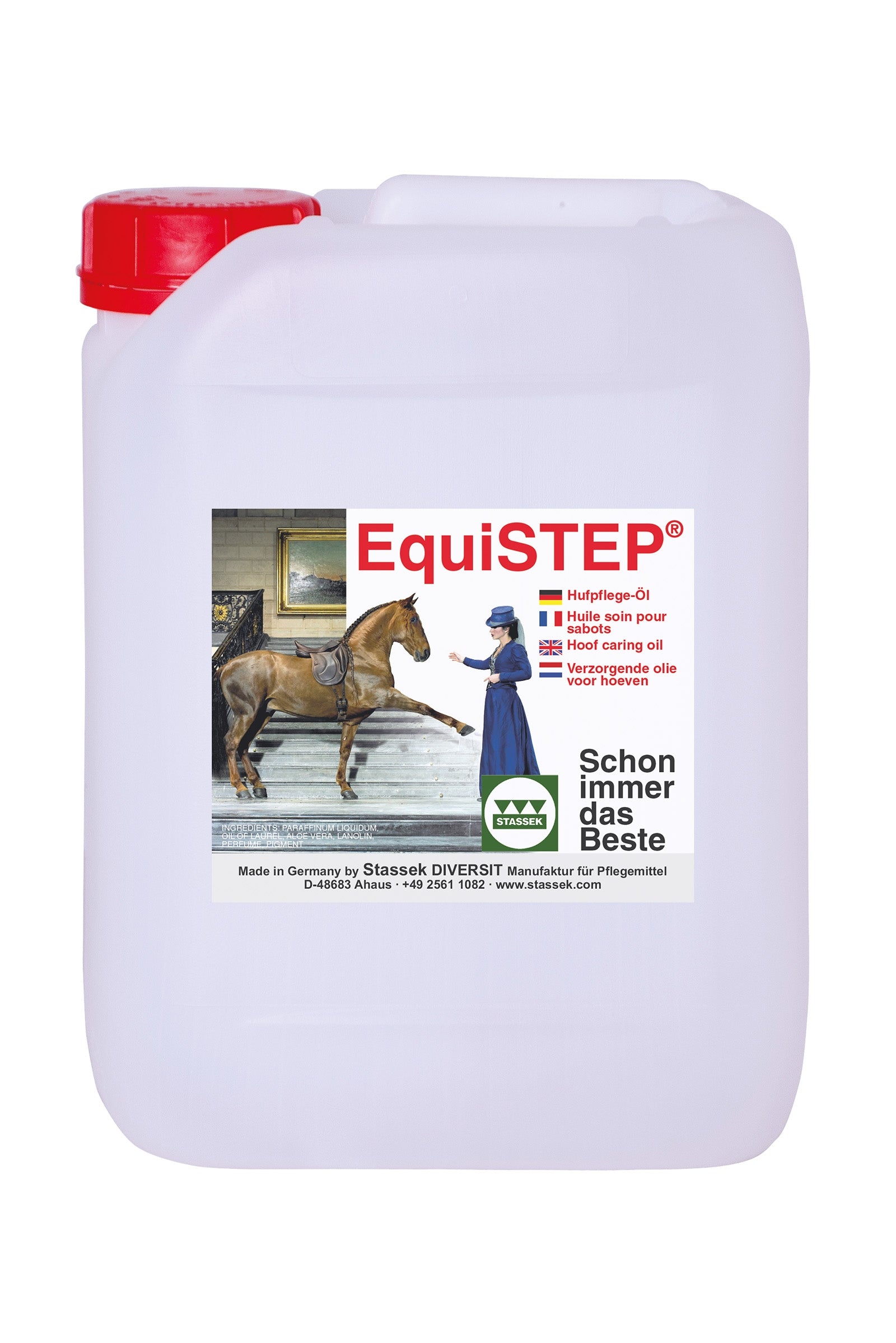 Stassek Tanica per olio per zoccoli EquiSTEP, 5 litri Prodotti per la salute