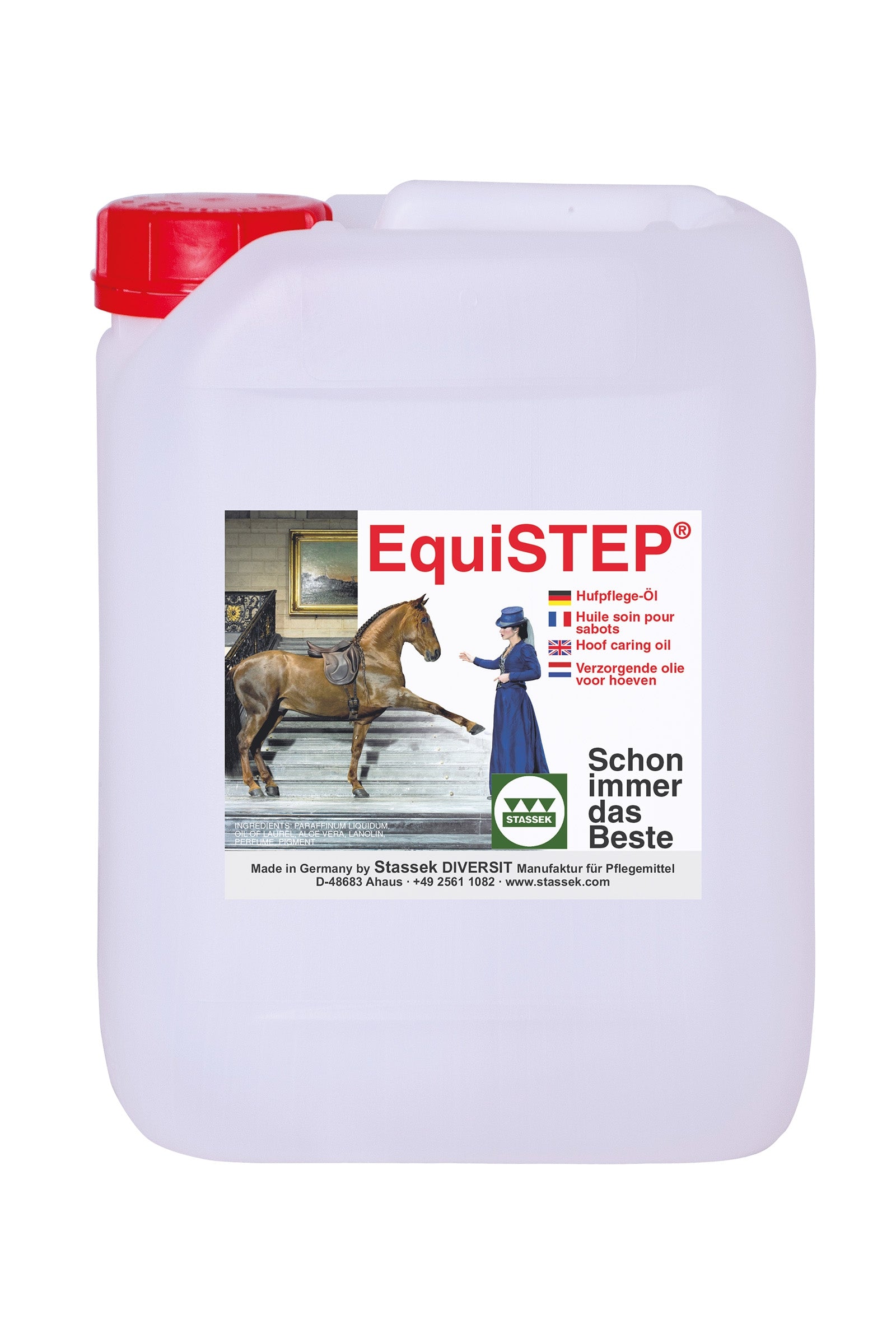 Stassek Tanica per olio per zoccoli EquiSTEP, 2,5 litri Prodotti per la salute