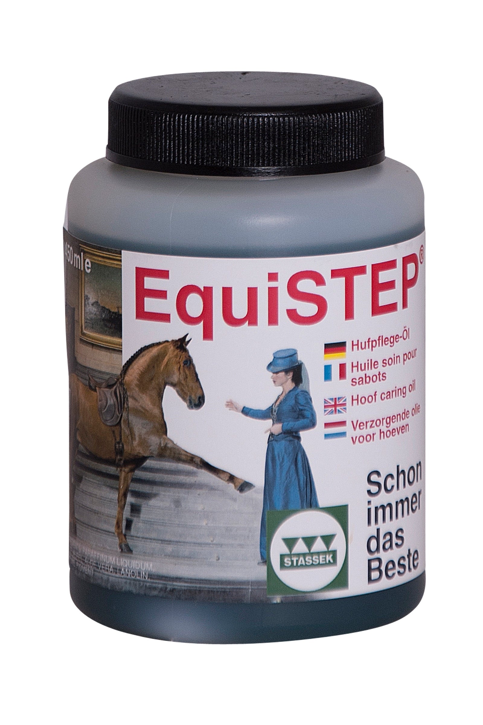 Stassek Equistep Bottiglia di scambio di olio per zoccoli, 450 ml Prodotti per la salute