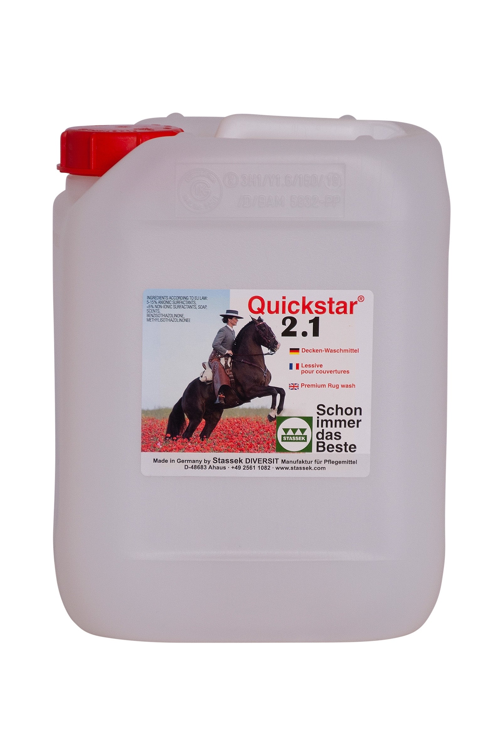 Stassek Detergente Quickstar 2.1 Premium per tappeti e sottosella, 2 litri Prodotti per la salute