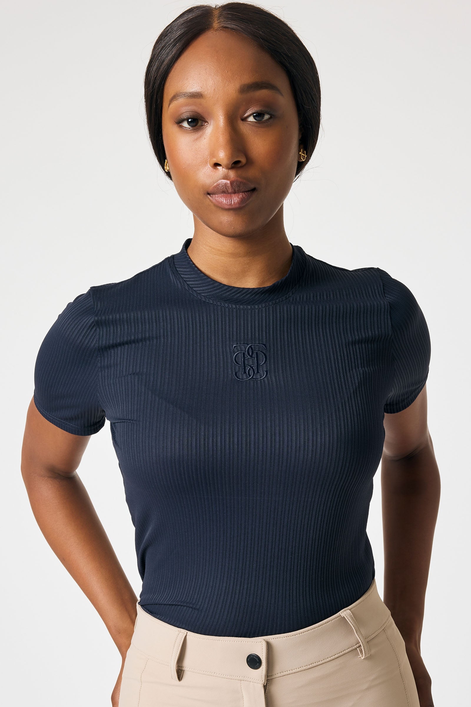 PS of Sweden Courtney S/S Maglia in Mesh a Righe Abbigliamento da donna