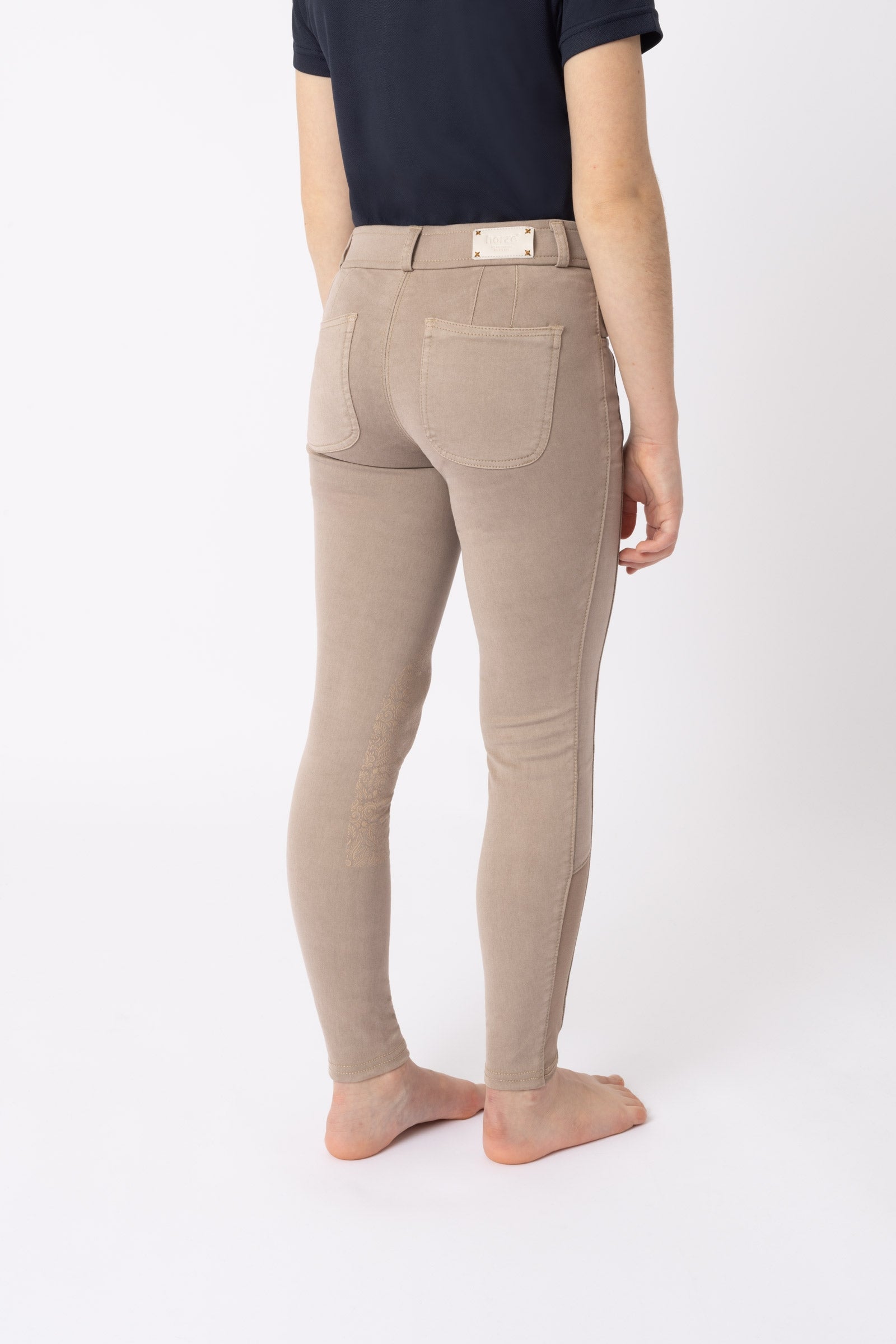 Horze Suki Pantaloni da equitazione con grip al ginocchio, da bambino Abbigliamento per bambini