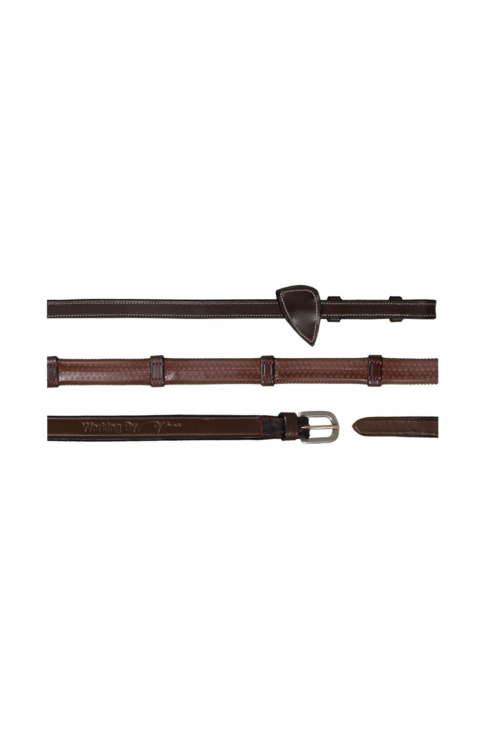 Dy'on Working redini in gomma (13 mm) con 7 fermagli in pelle Briglie & redini