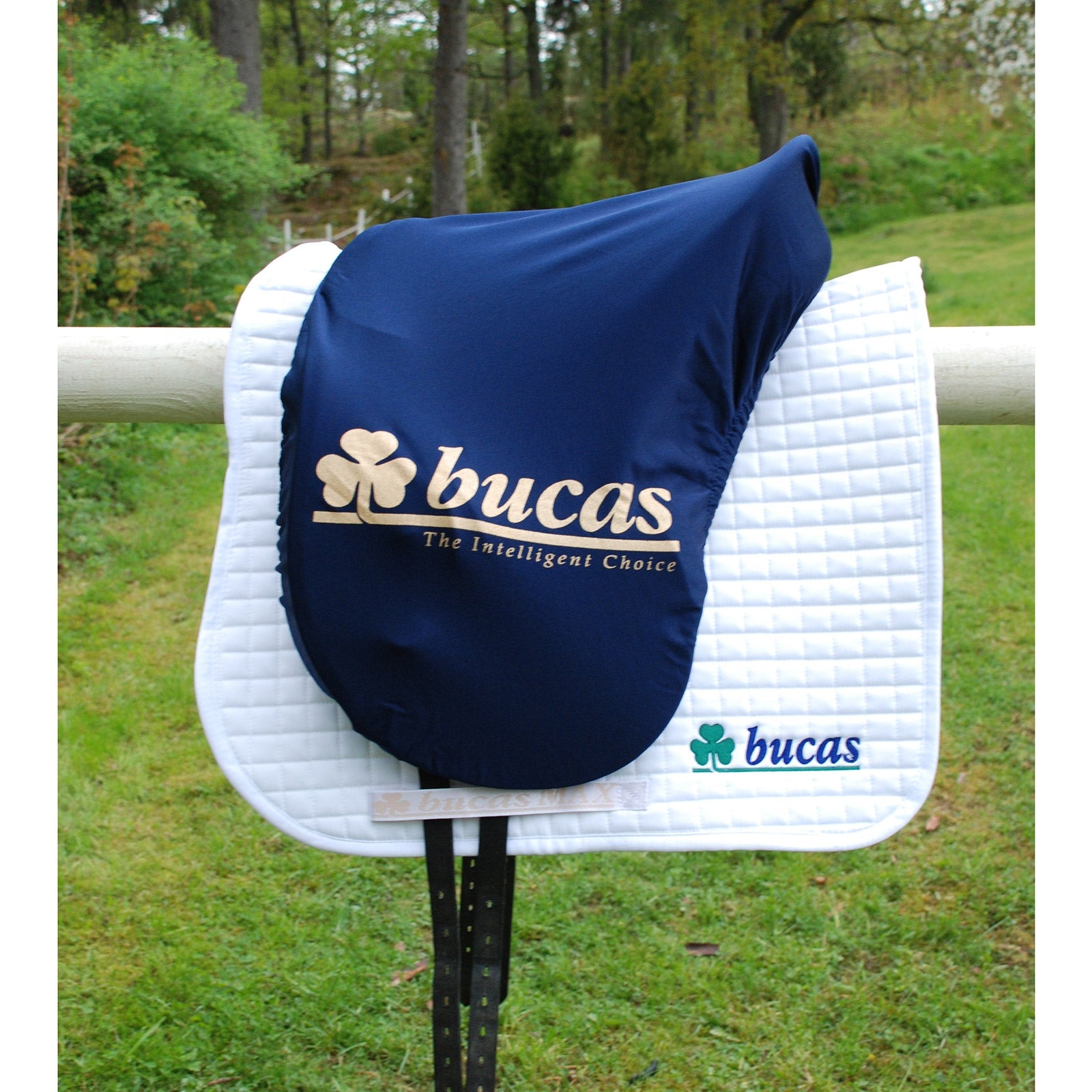 Bucas Max Coprisella sagomato Navy/logo Bucas Selle & Sottopancia
