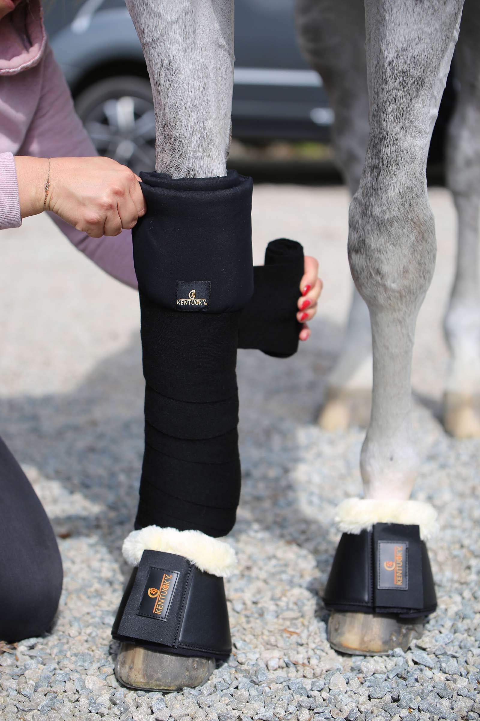 Kentucky Horsewear Sottofasce Stable, set di 4 Leg Protection & Hoof Protection for Horses