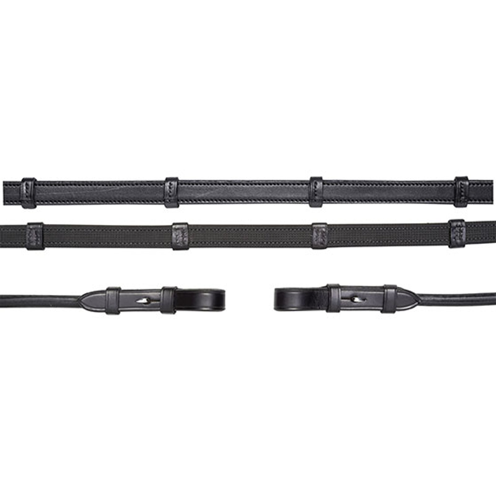 Schockemöhle Sports Redini,rotonde,pelle/gomma, Briglia redini tonde cucite Briglie & redini