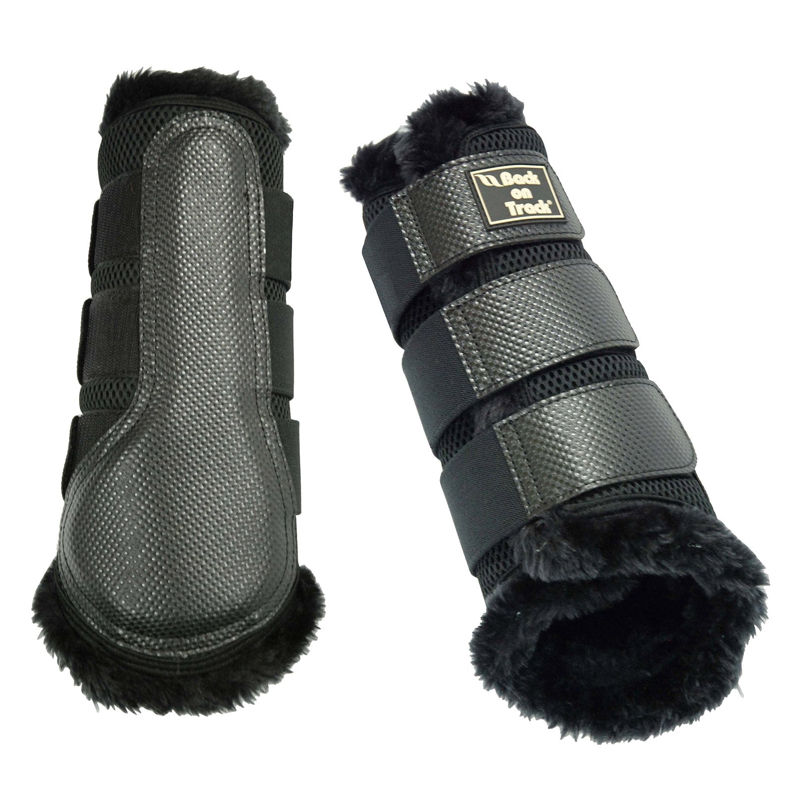 Back on Track Stivali stinchiere a rete in 3D con pelliccia sintetica, L-XL Leg & Hoof Protection