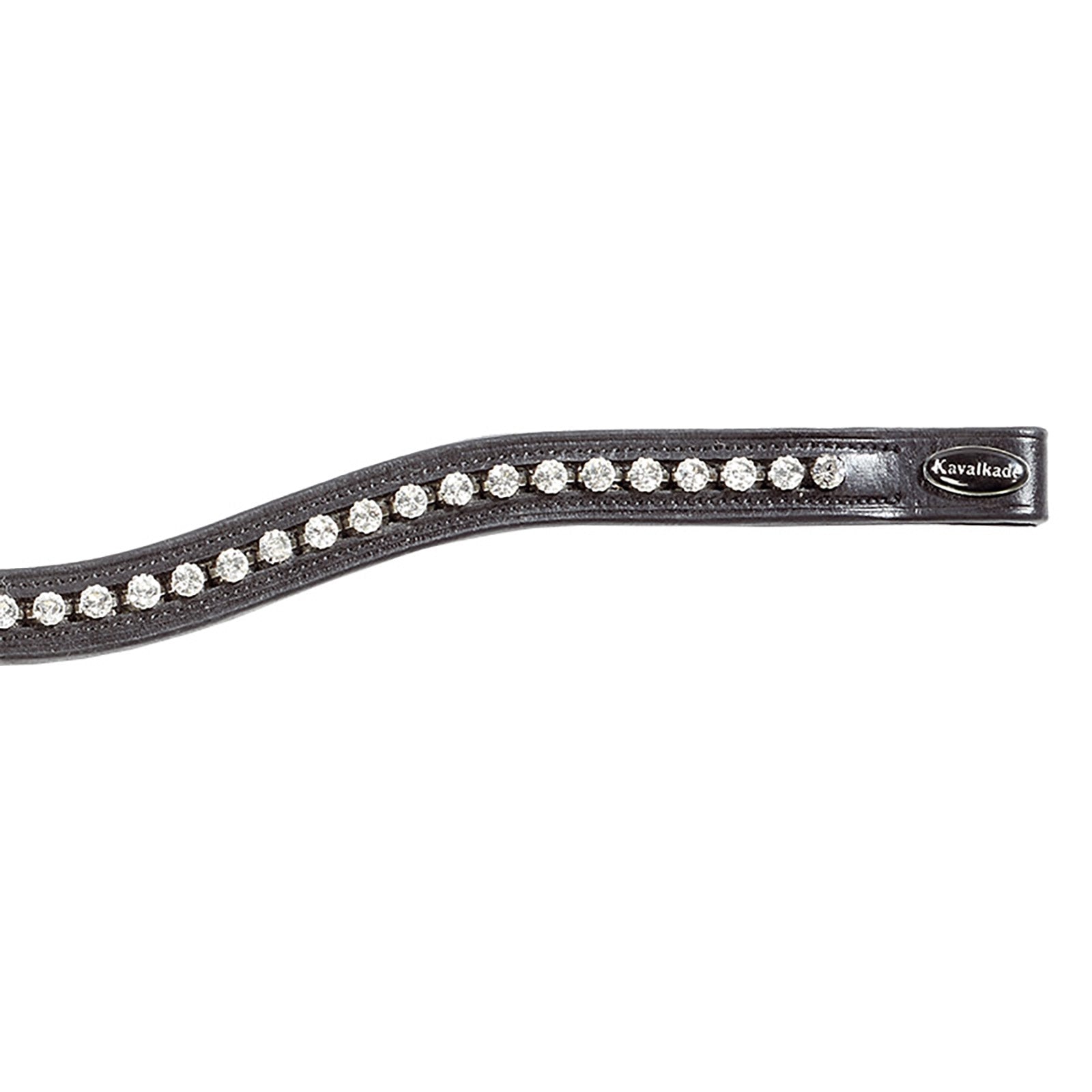 Kavalkade Frontalino Gloss White con grandi strass bianchi Briglie & redini