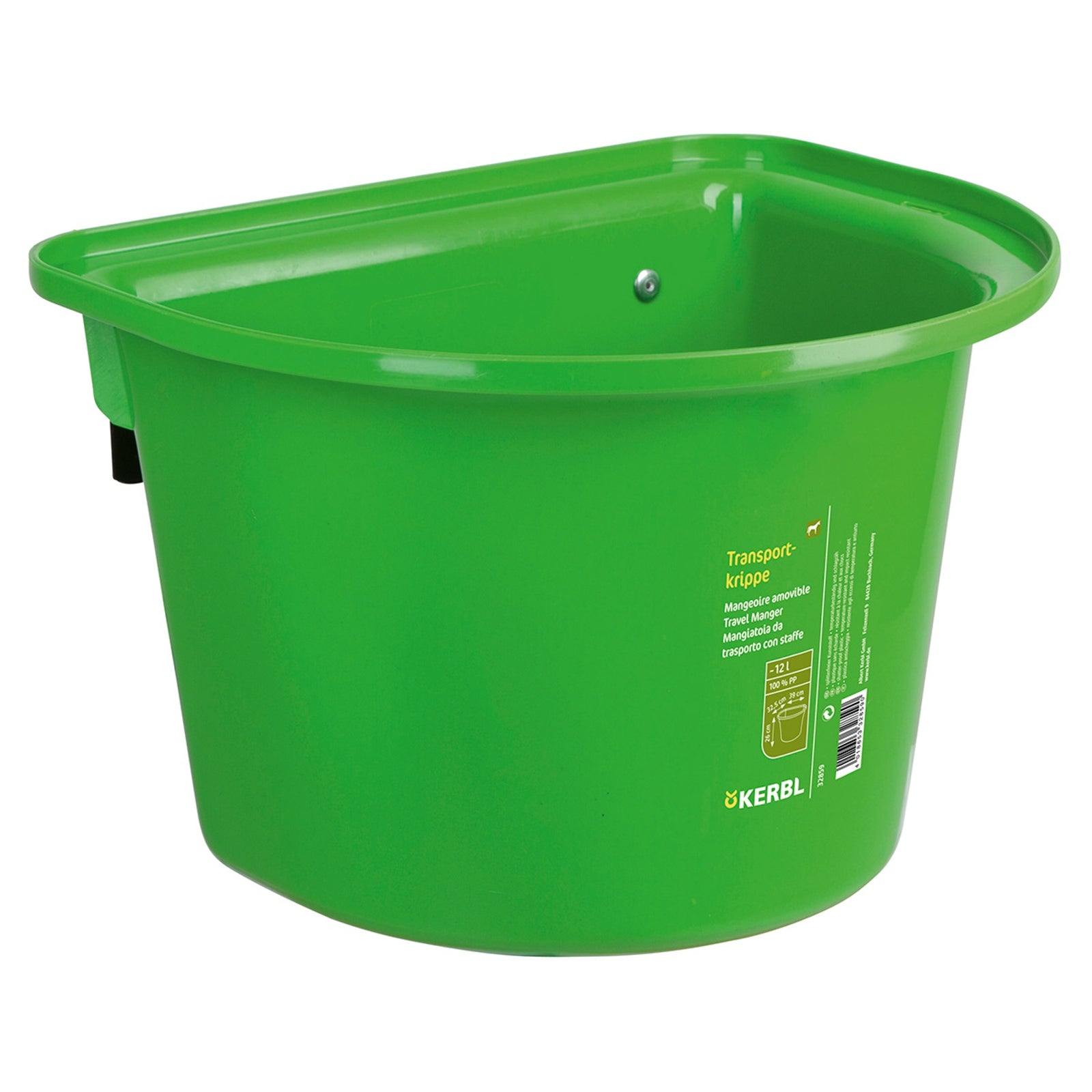 Kerbl Mangiatoia da viaggio 12L, plastica con gancio agganciabile Alimentazione e bevande