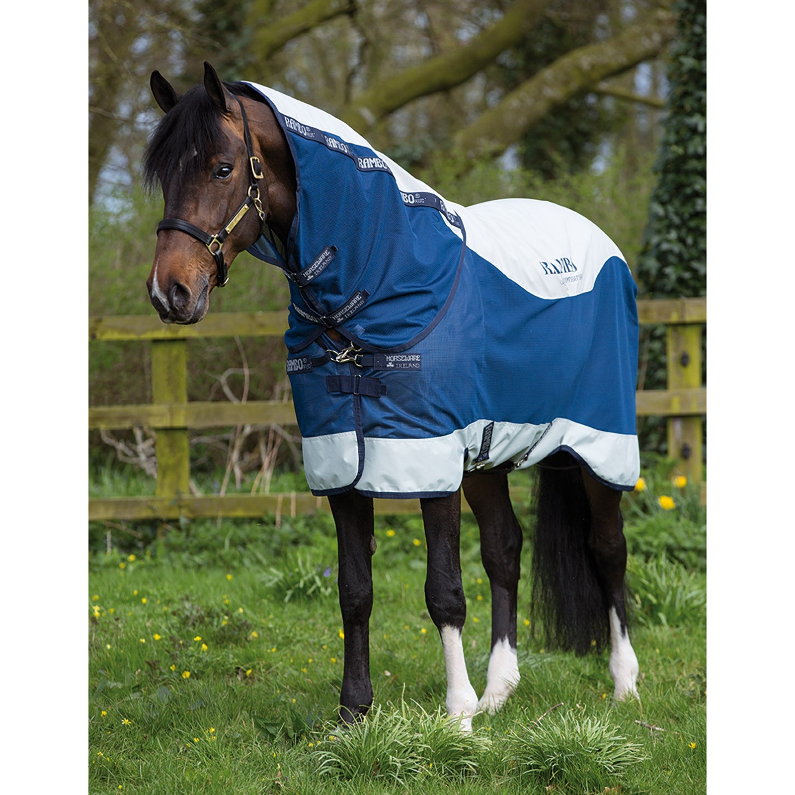 Horseware Rambo Summer Series coperta da paddock con fodera (0g / 100g) e collo staccabile Coperte per cavalli