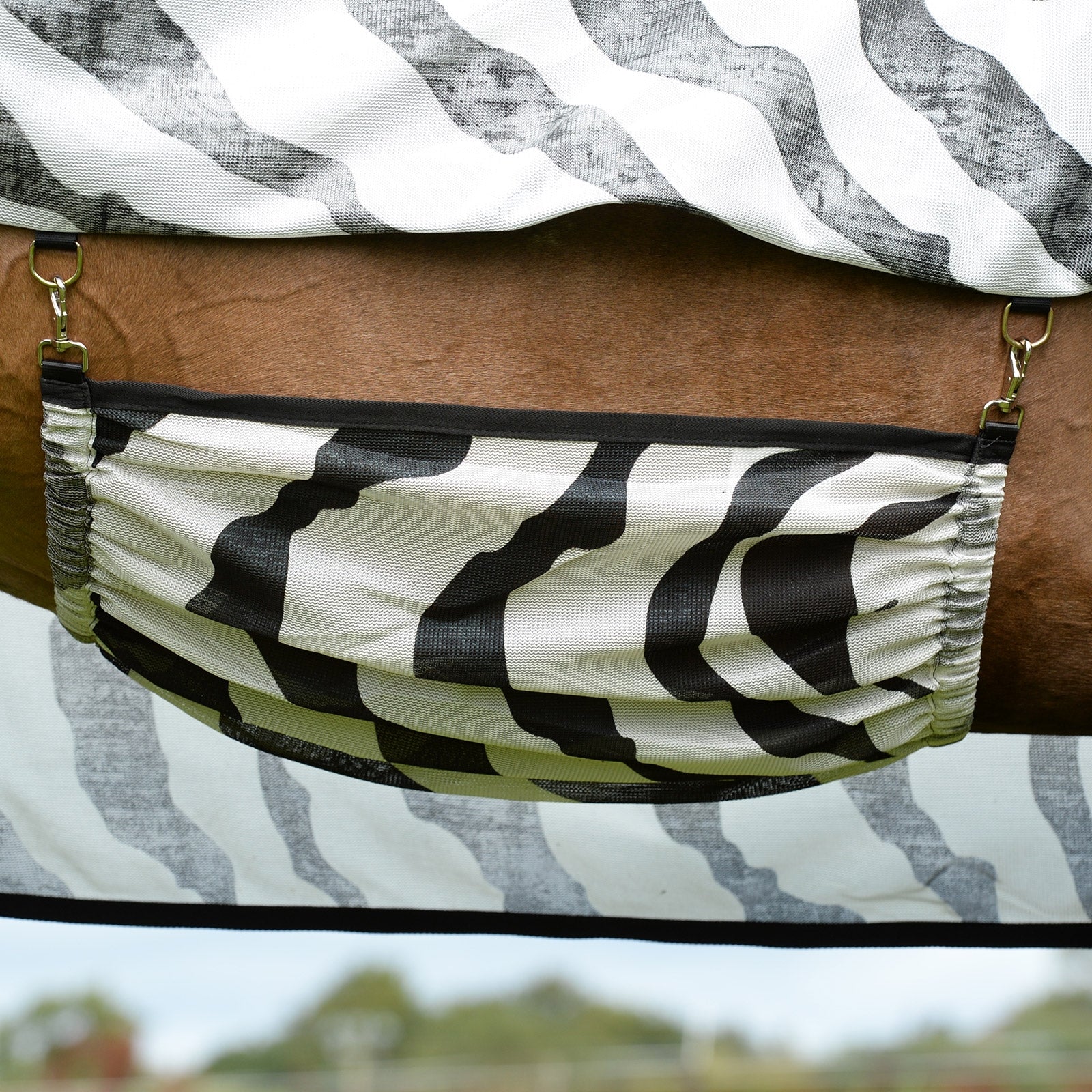Bucas Buzz-Off Zebra Protezione copripancia antinsetti Coperte per cavalli