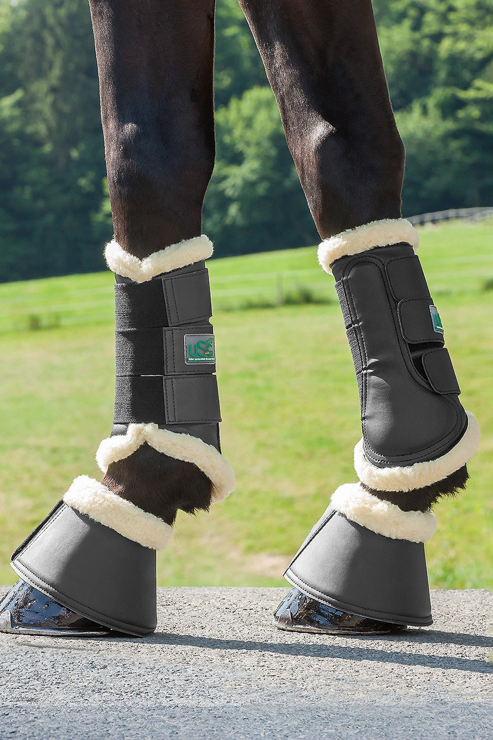USG Paraglomi Breathopren con pelliccia ecologica Leg Protection & Hoof Protection for Horses