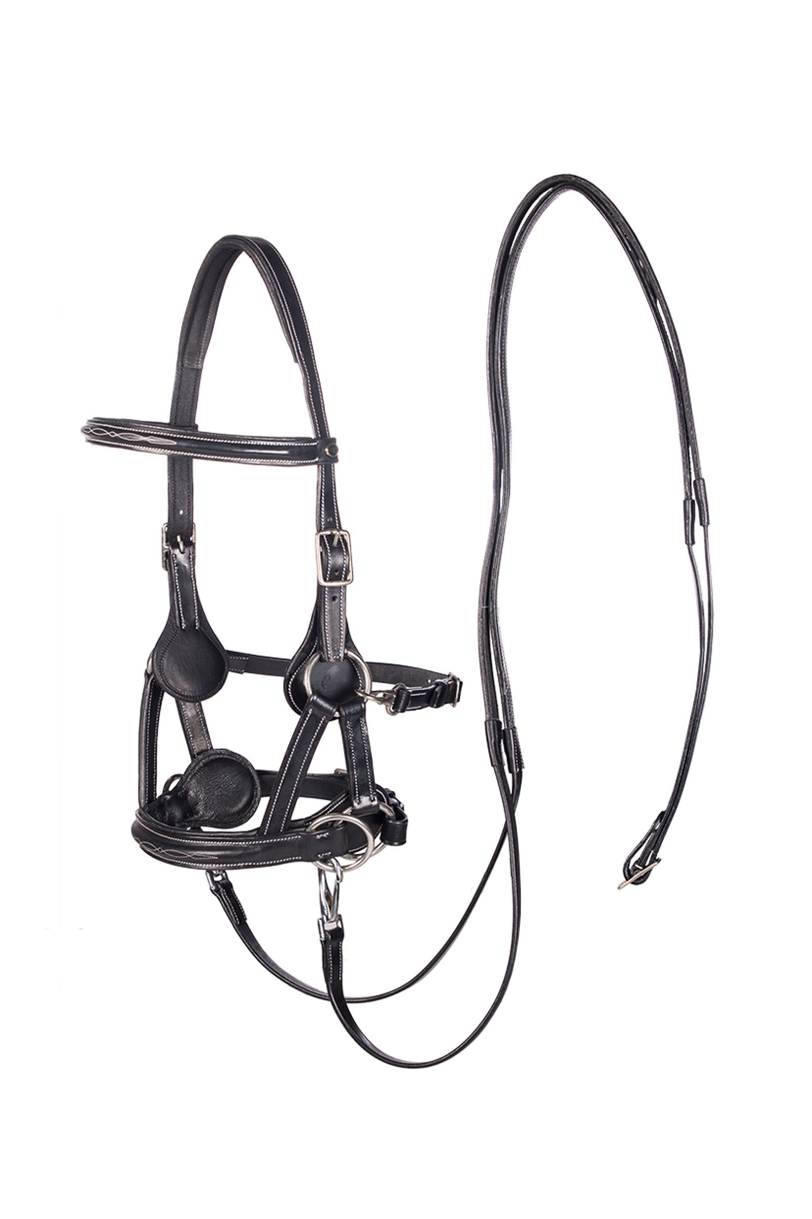 F.R.A. Freedom Riding Articles Flandy /side Pull (Sistema 3) Pelle inglese Briglie & redini