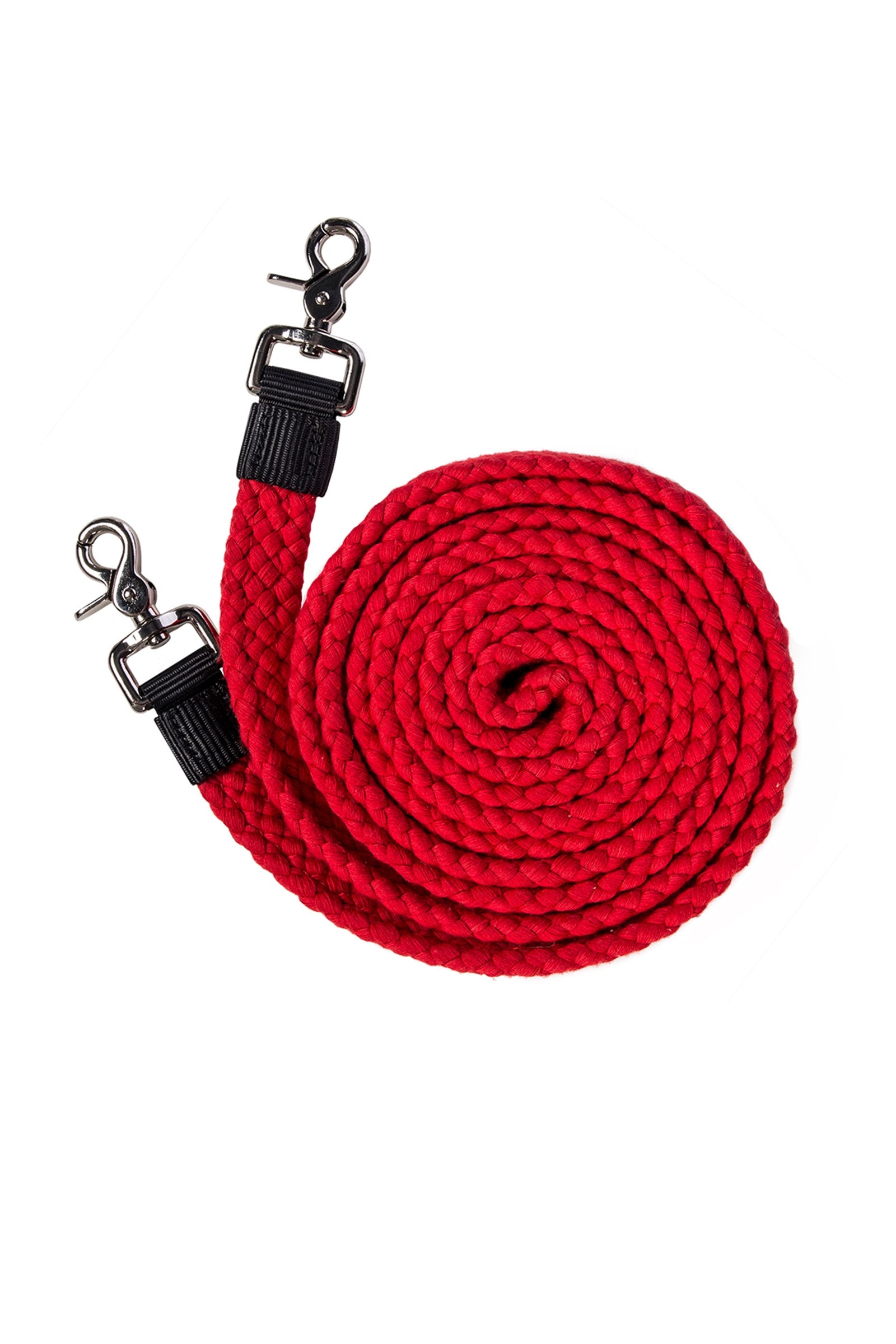 F.R.A. Freedom Riding Articles Gabi Redini piatte in cotone intrecciato 25 mm, con clip 300 cm Briglie & redini