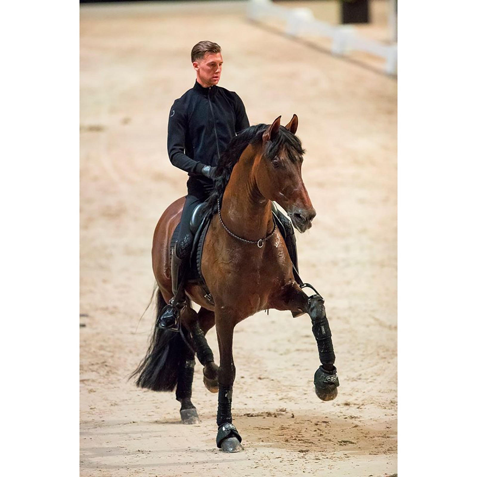 F.R.A. Freedom Riding Articles Kripton Neck Rope (Sistema 1) Pelle intrecciata, 15 mm Briglie & redini