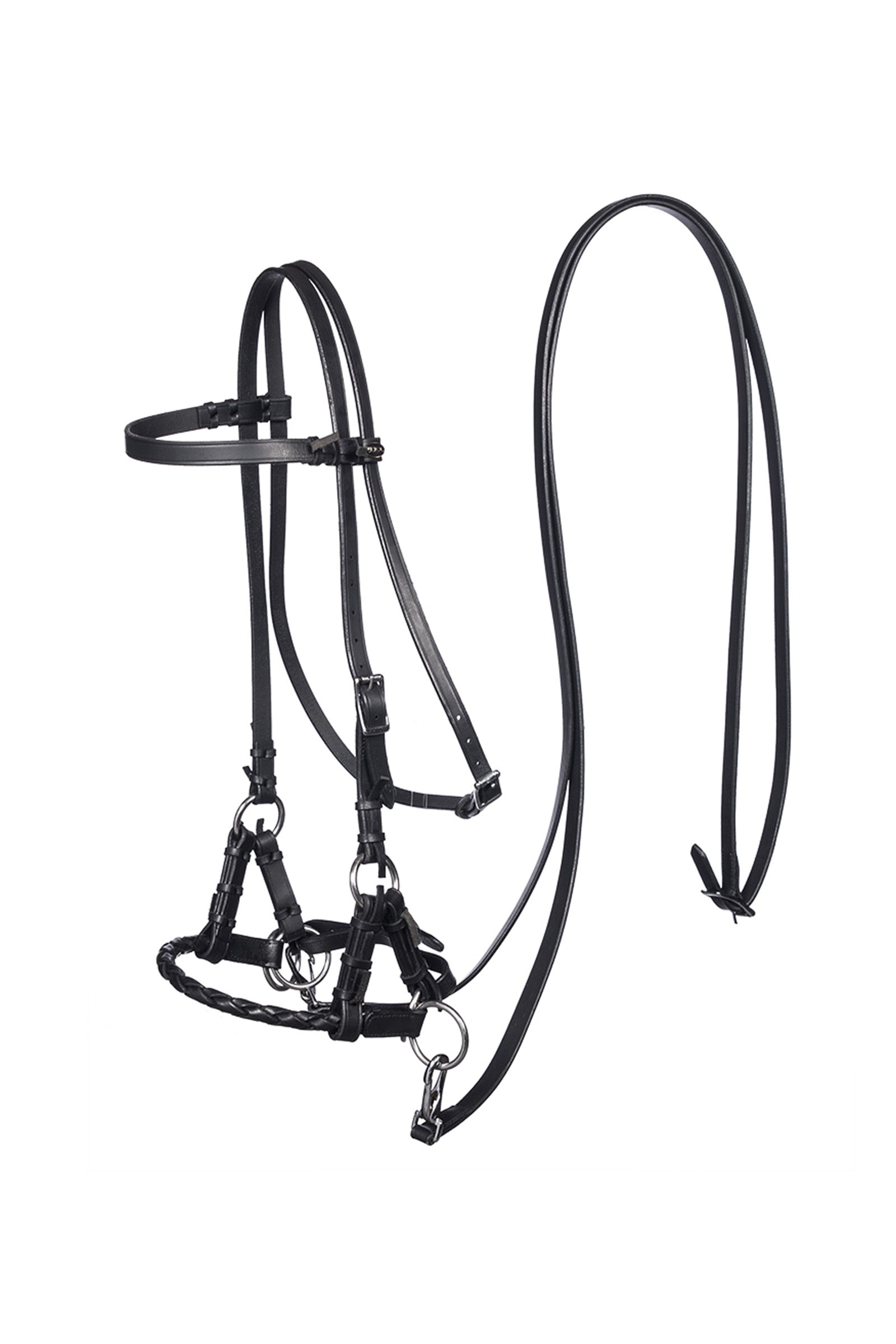 F.R.A. Freedom Riding Articles Pariba Sidepull (Sistema 3) Capezzina tessuta, con redini Briglie & redini