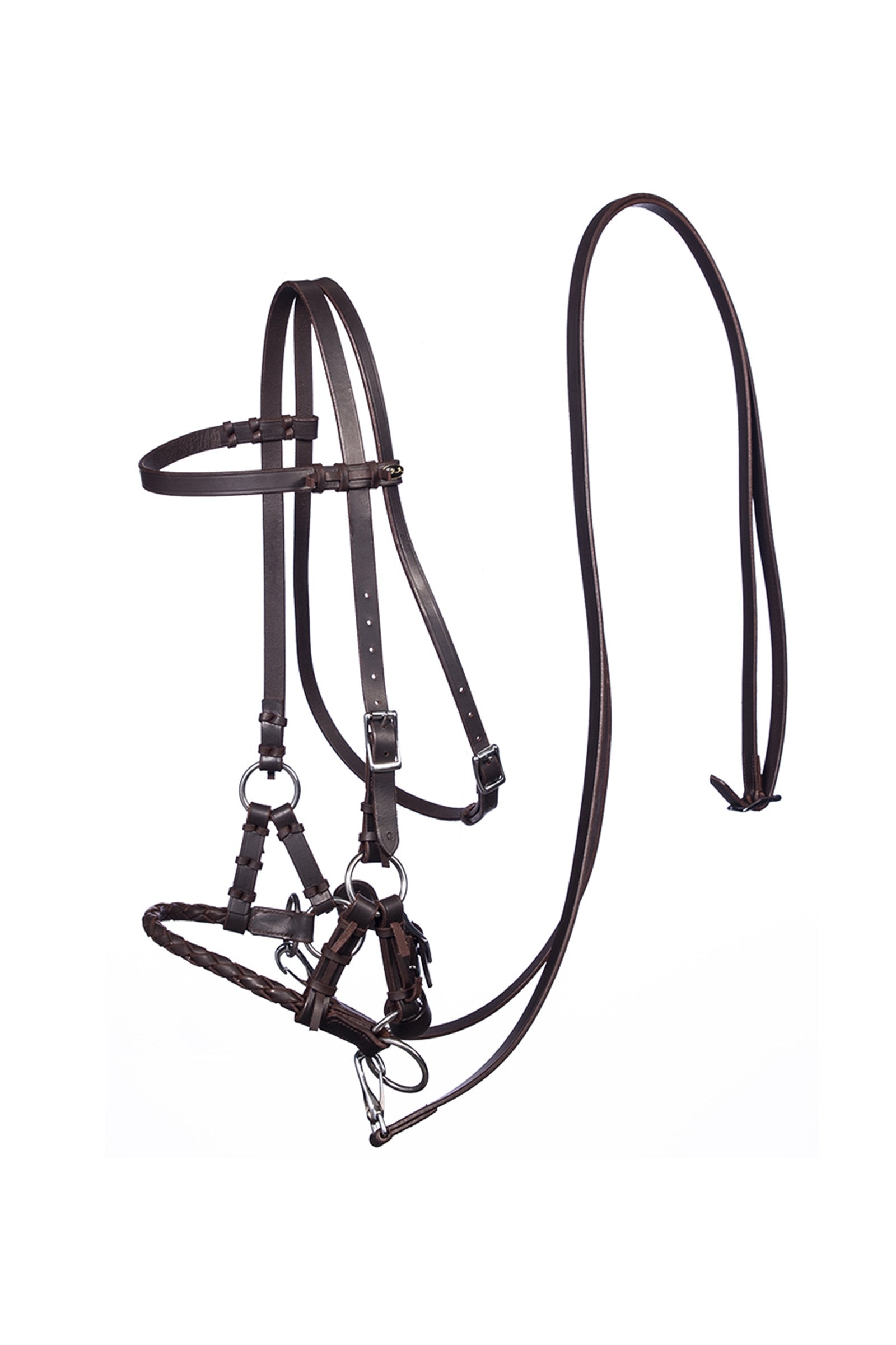 F.R.A. Freedom Riding Articles Pariba Sidepull (Sistema 3) Capezzina tessuta, con redini Briglie & redini