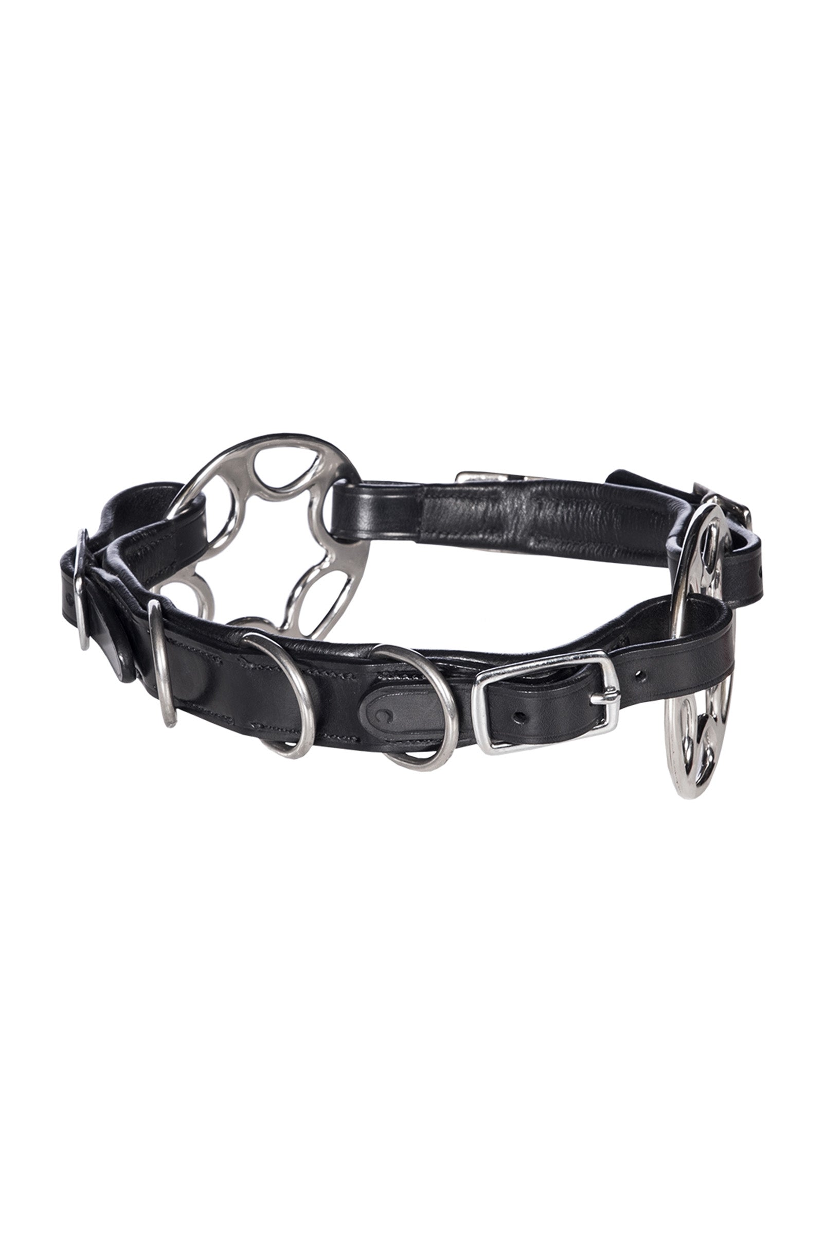 F.R.A. Freedom Riding Articles Caval Cavemore Fascia per il naso in cuoio inglese (Sist.2) con forbici Briglie & redini