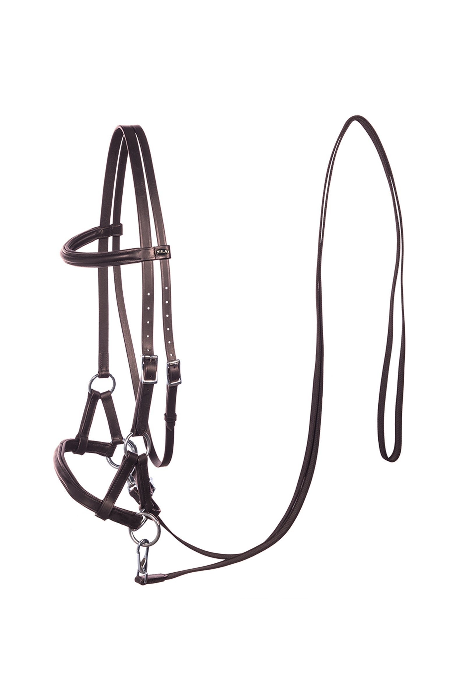 F.R.A. Freedom Riding Articles Pardoes Capezza sidepull (System 3), con redini antiscivolo in pelle Briglie & redini
