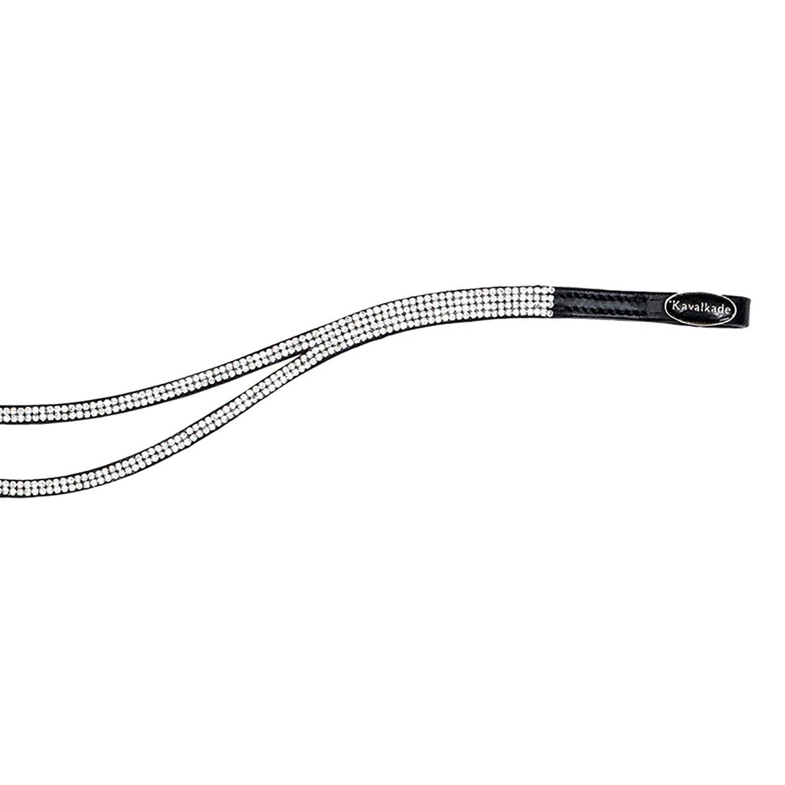 Kavalkade Browband Duo Slim, two split arches w/ grey rhinestones Briglie & redini